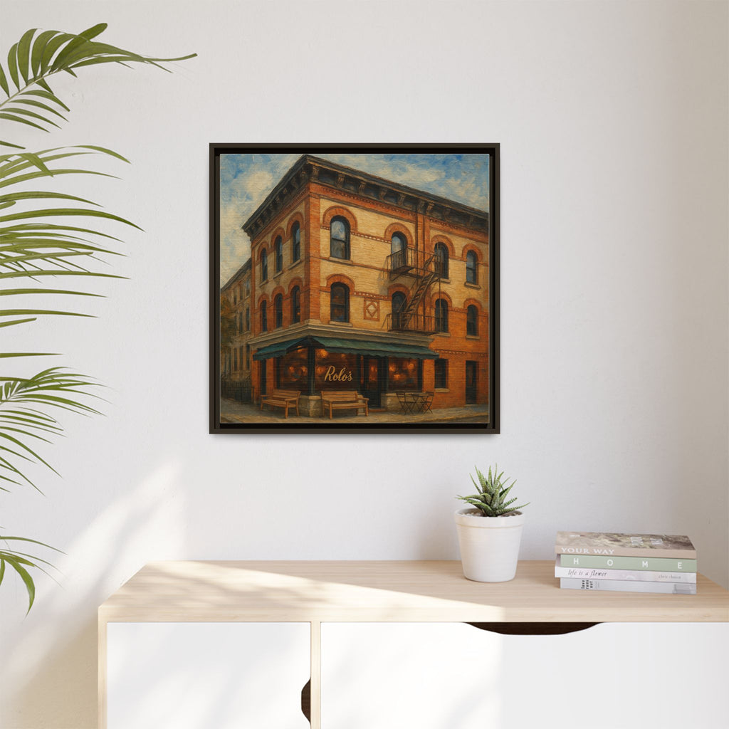 Rolo's — Restaurant Print | Matte Canvas + Wooden Frame