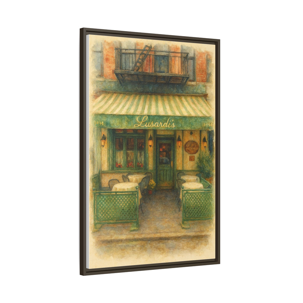 Lusardi's — Restaurant Print | Matte Canvas + Wooden Frame