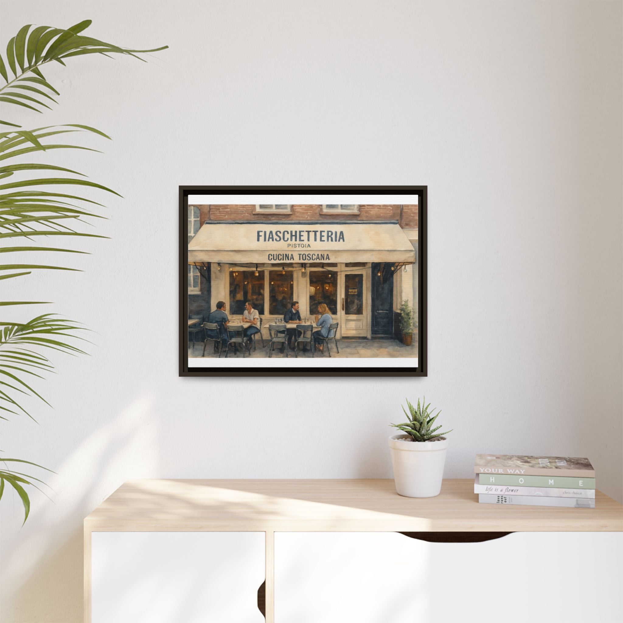 Fiaschetteria Pistoia — Restaurant Print | Matte Canvas + Wooden Frame