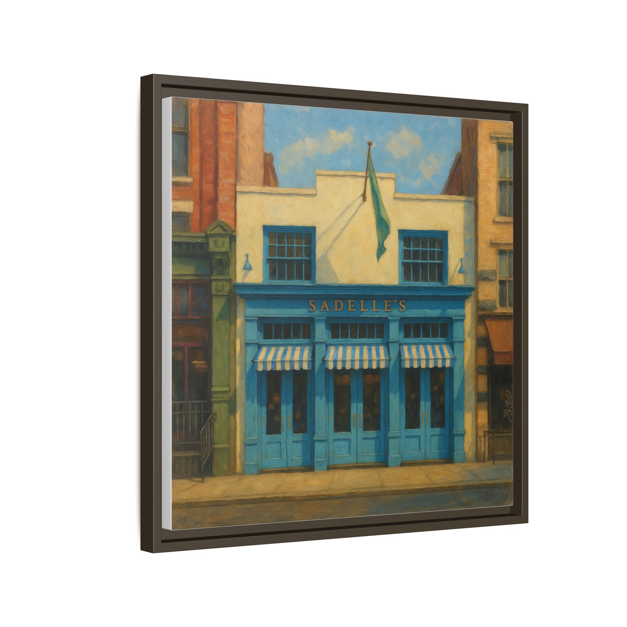 Sadelle's Restaurant — Restaurant Print | Matte Canvas + Wooden Frame