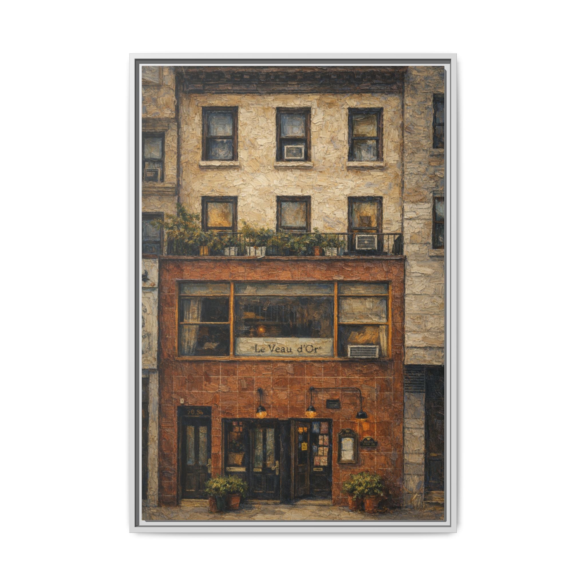 Le Veau d'Or — Restaurant Print | Matte Canvas + Wooden Frame