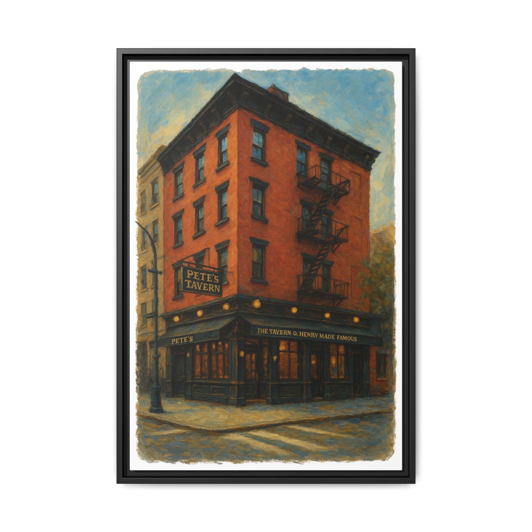 Pete's Tavern — Restaurant Print | Matte Canvas + Wooden Frame