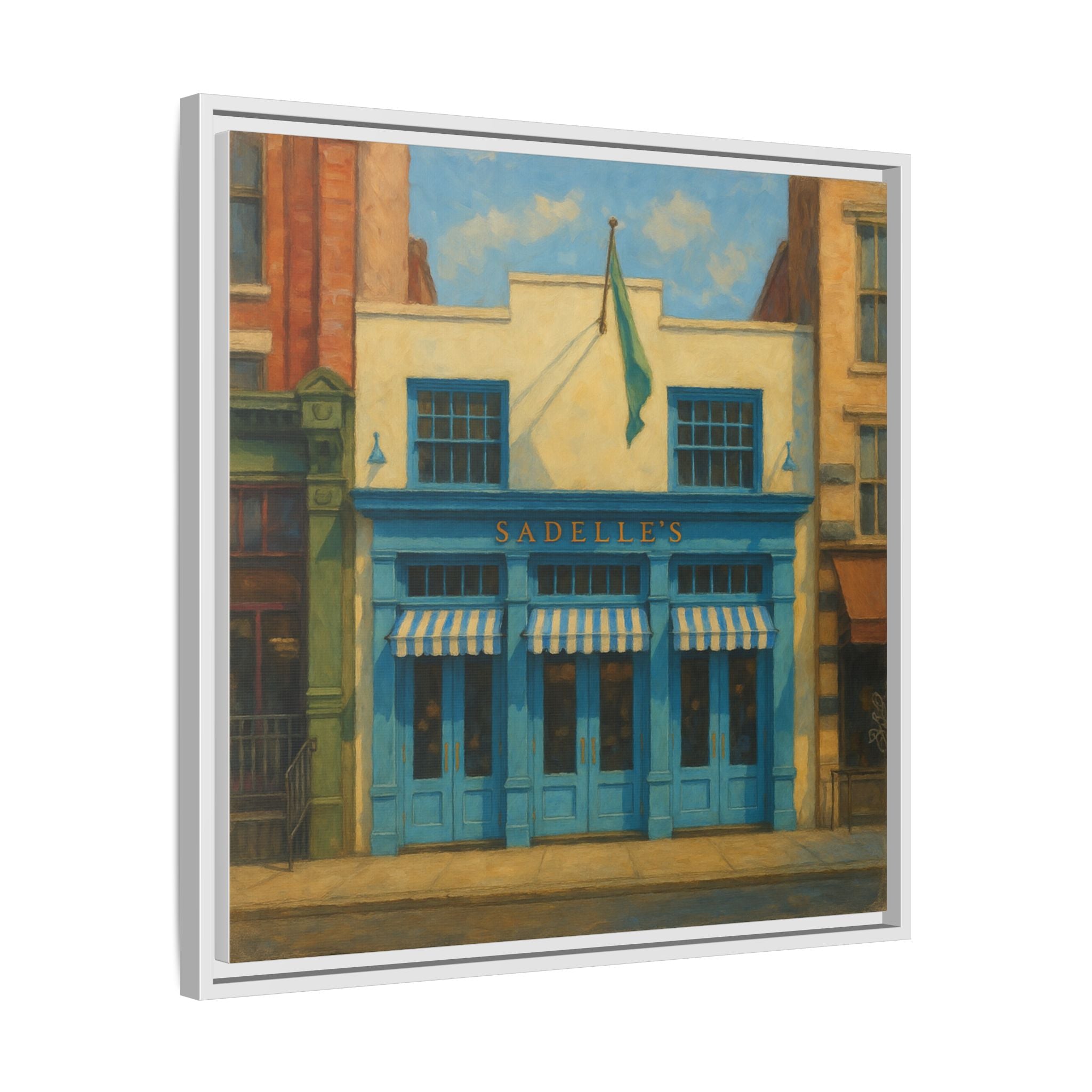 Sadelle's Restaurant — Restaurant Print | Matte Canvas + Wooden Frame