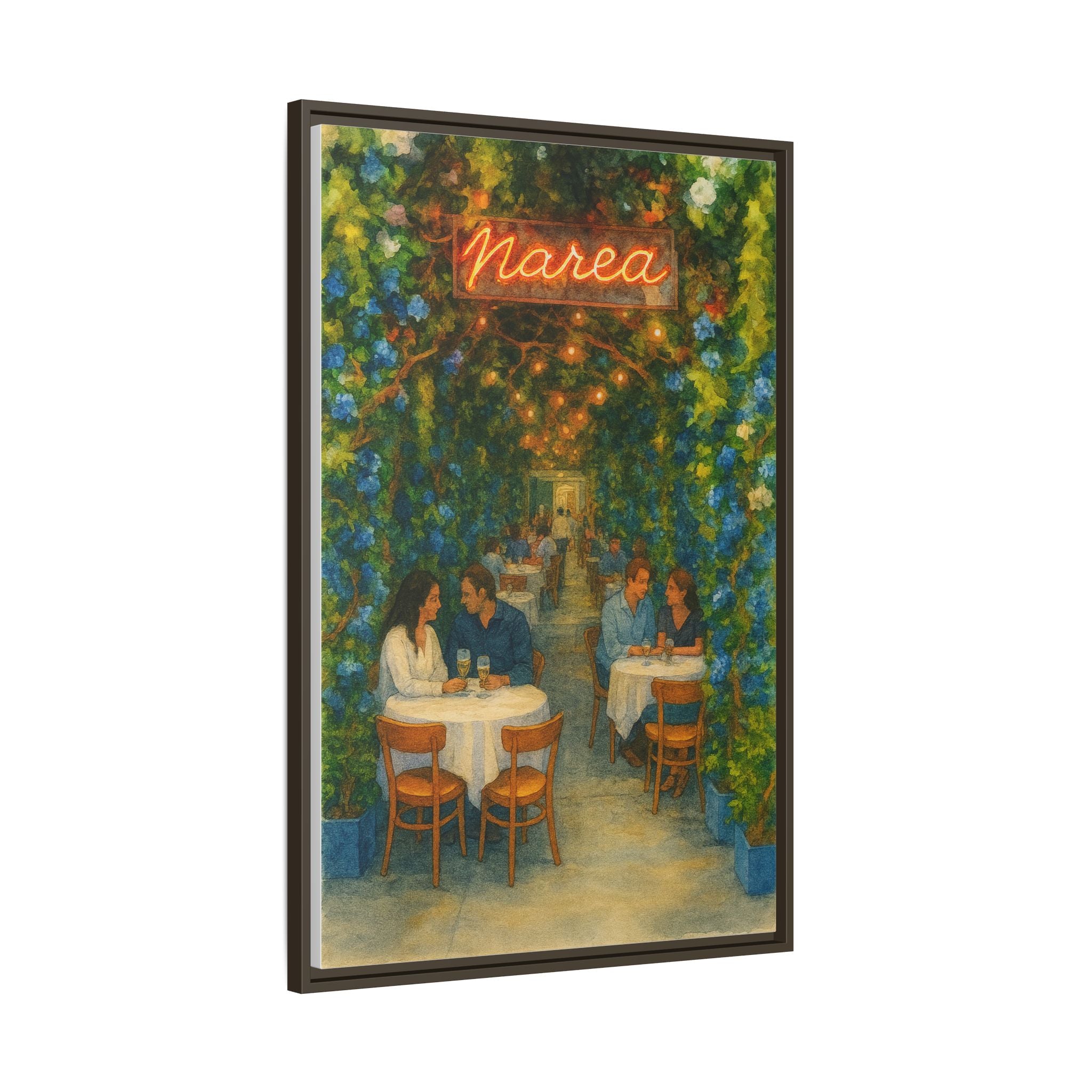 Marea — Restaurant Print | Matte Canvas + Wooden Frame