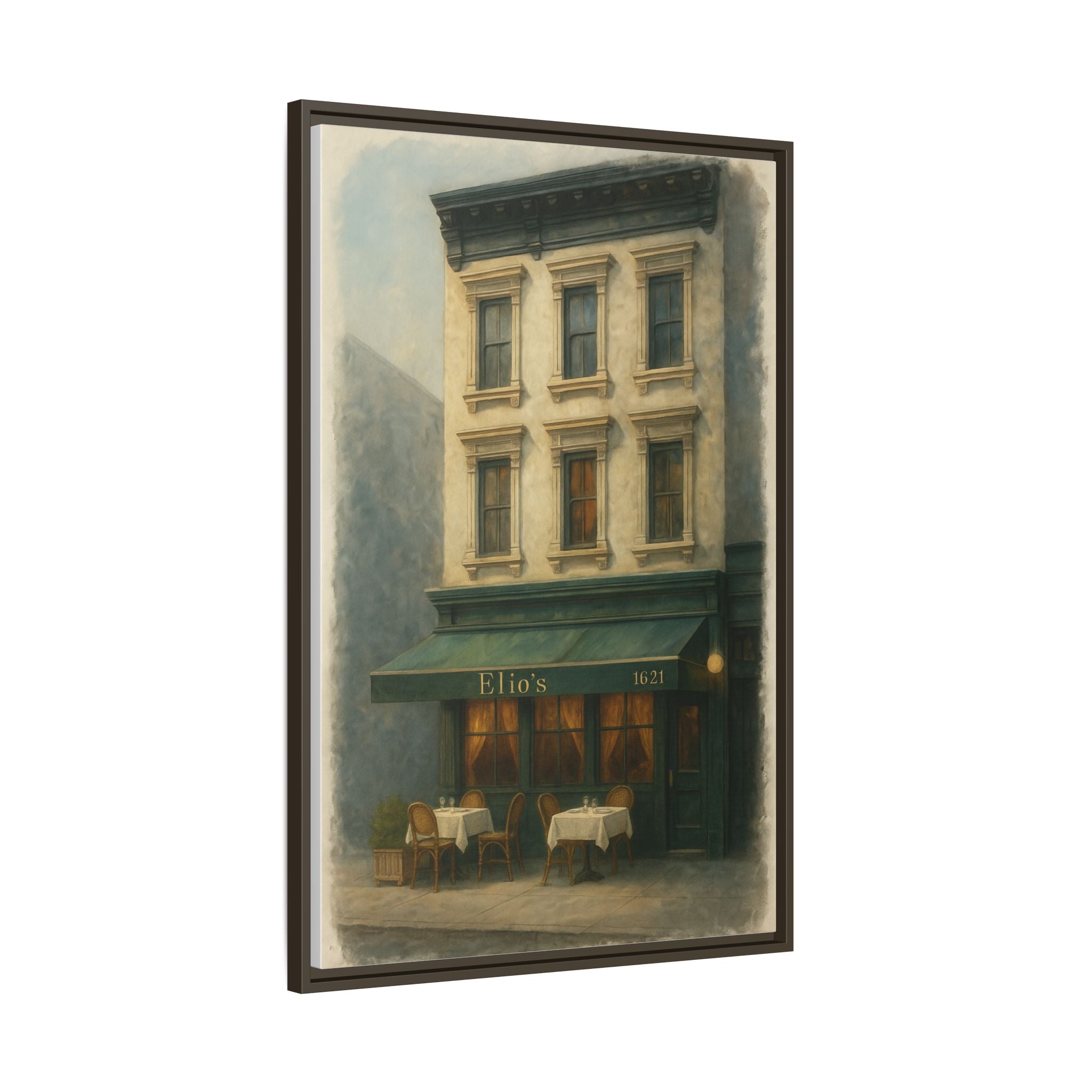 Elios Restaurant — Restaurant Print | Matte Canvas + Wooden Frame