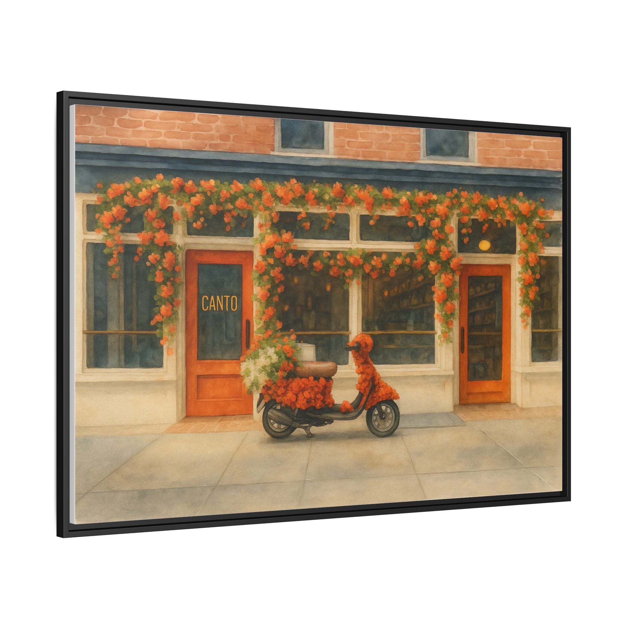 Canto West Village — Restaurant Print | Matte Canvas + Wooden Frame
