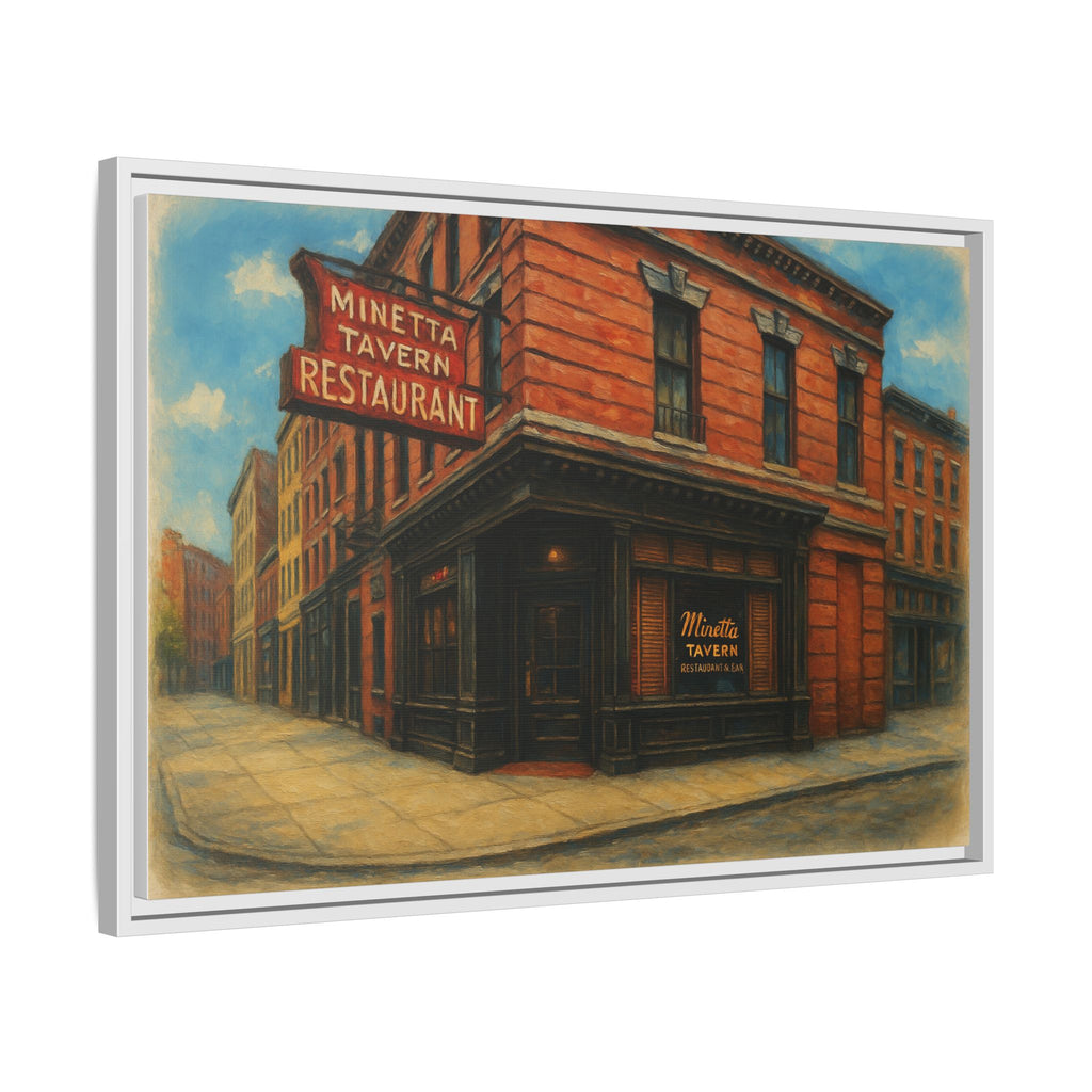 Minetta Tavern — Restaurant Print | Matte Canvas + Wooden Frame