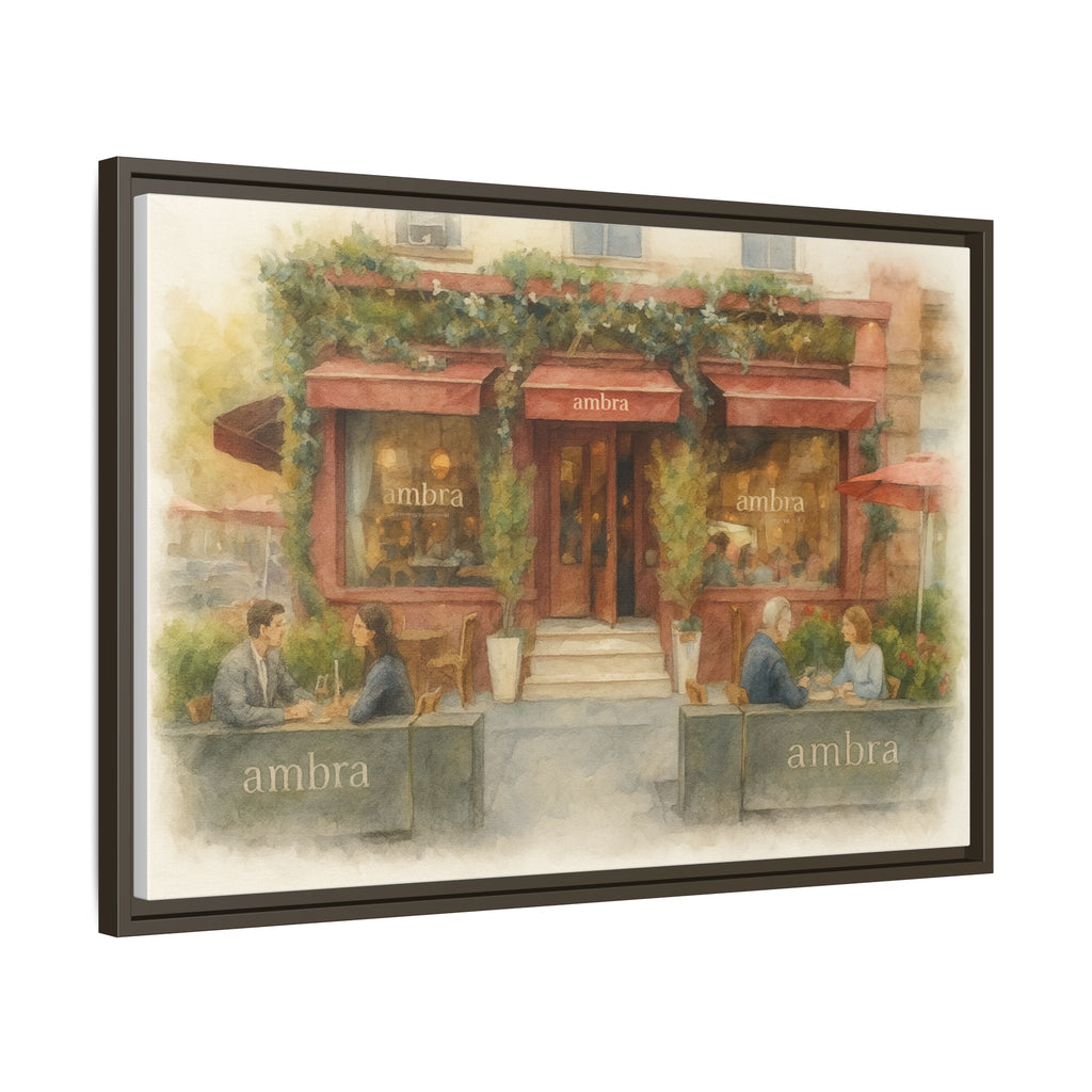 Ambra  — Restaurant Print | Matte Canvas + Wooden Frame