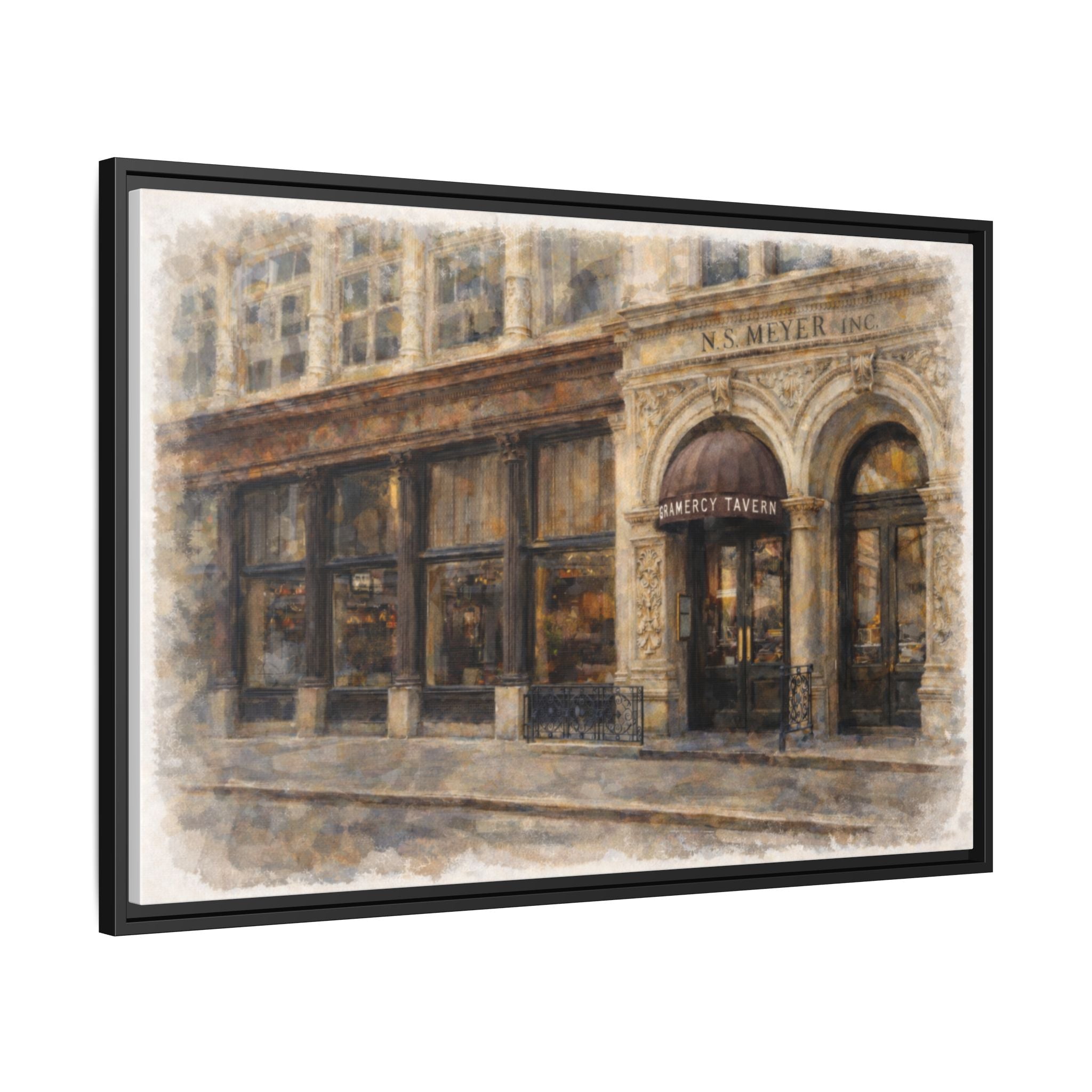 Gramercy Tavern — Restaurant Print | Matte Canvas + Wooden Frame