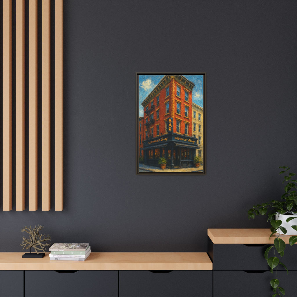 Goodnight Sonny — Restaurant Print | Matte Canvas + Wooden Frame