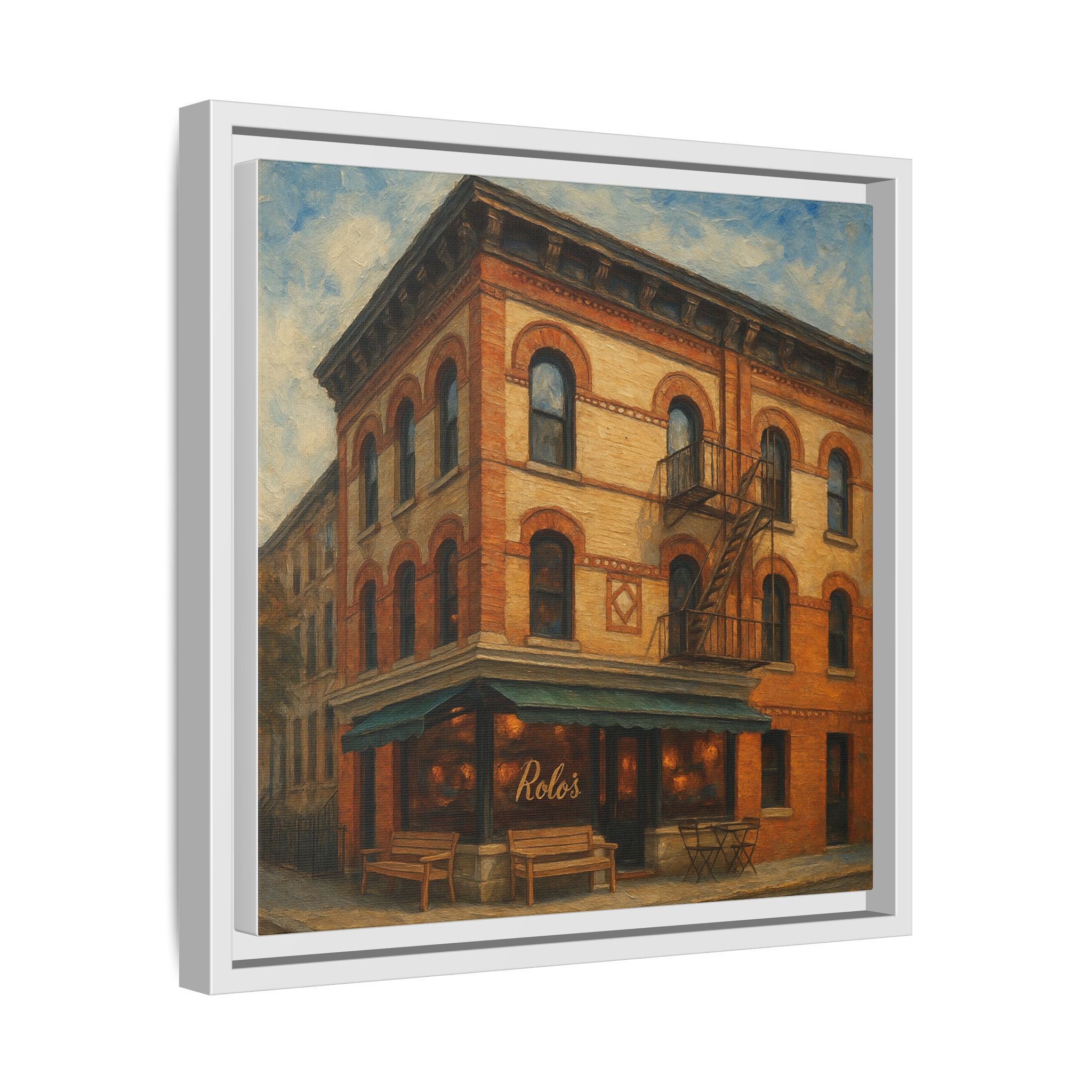 Rolo's — Restaurant Print | Matte Canvas + Wooden Frame