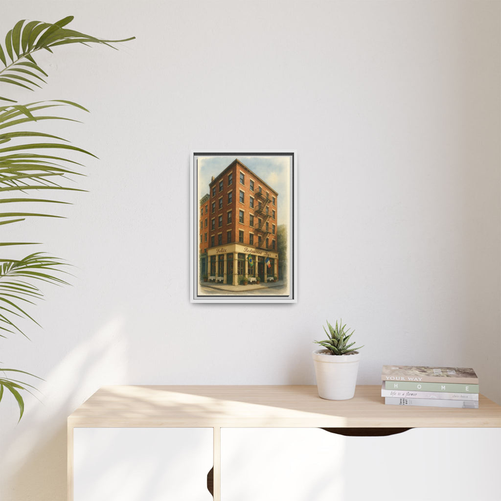 Felix — Restaurant Print | Matte Canvas + Wooden Frame