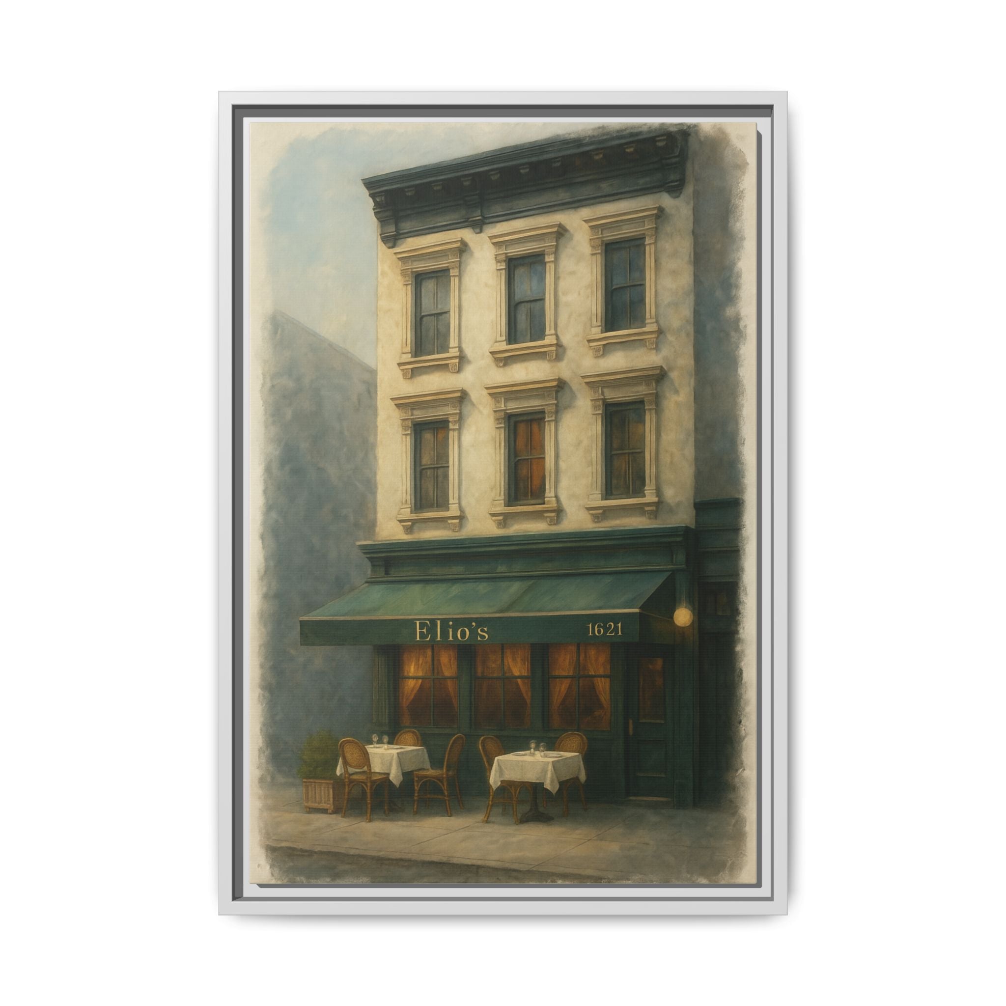 Elios Restaurant — Restaurant Print | Matte Canvas + Wooden Frame
