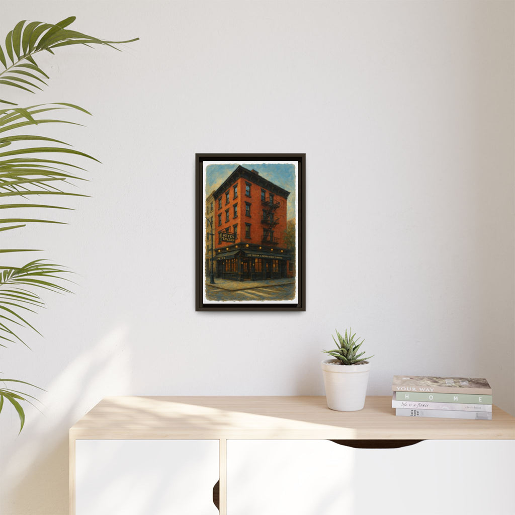 Pete's Tavern — Restaurant Print | Matte Canvas + Wooden Frame