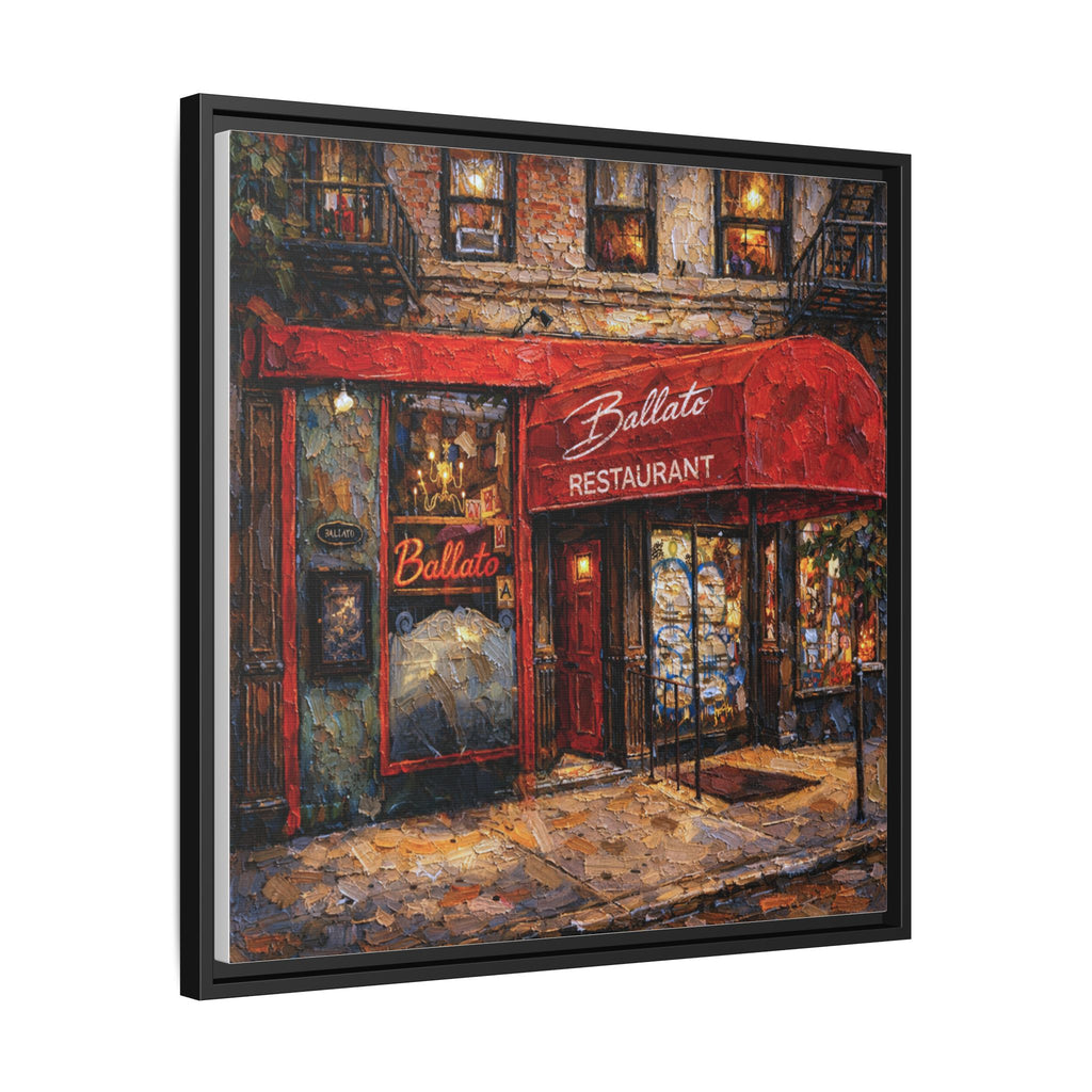 Emilio's Ballato — Restaurant Print | Matte Canvas + Wooden Frame