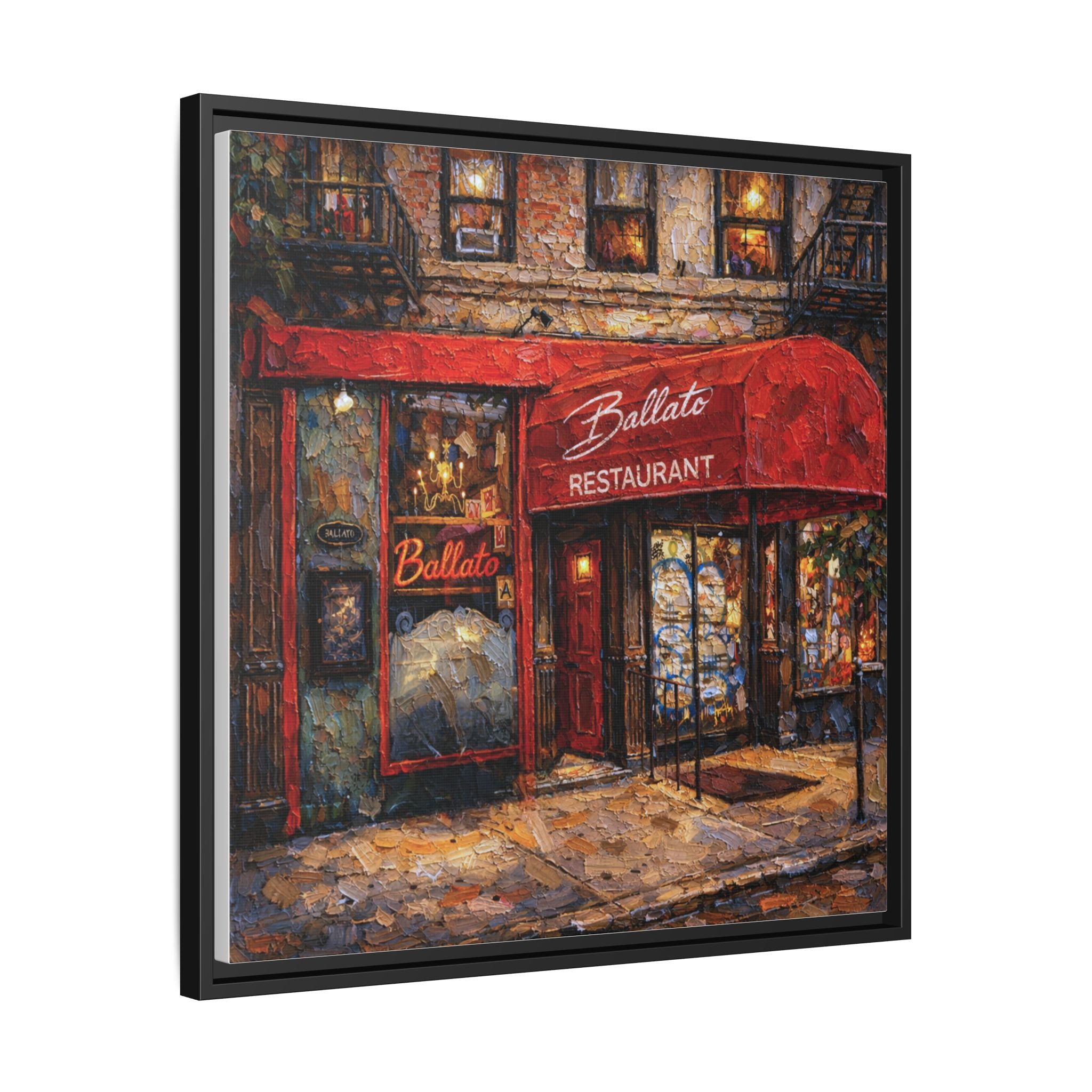 Emilio's Ballato — Restaurant Print | Matte Canvas + Wooden Frame