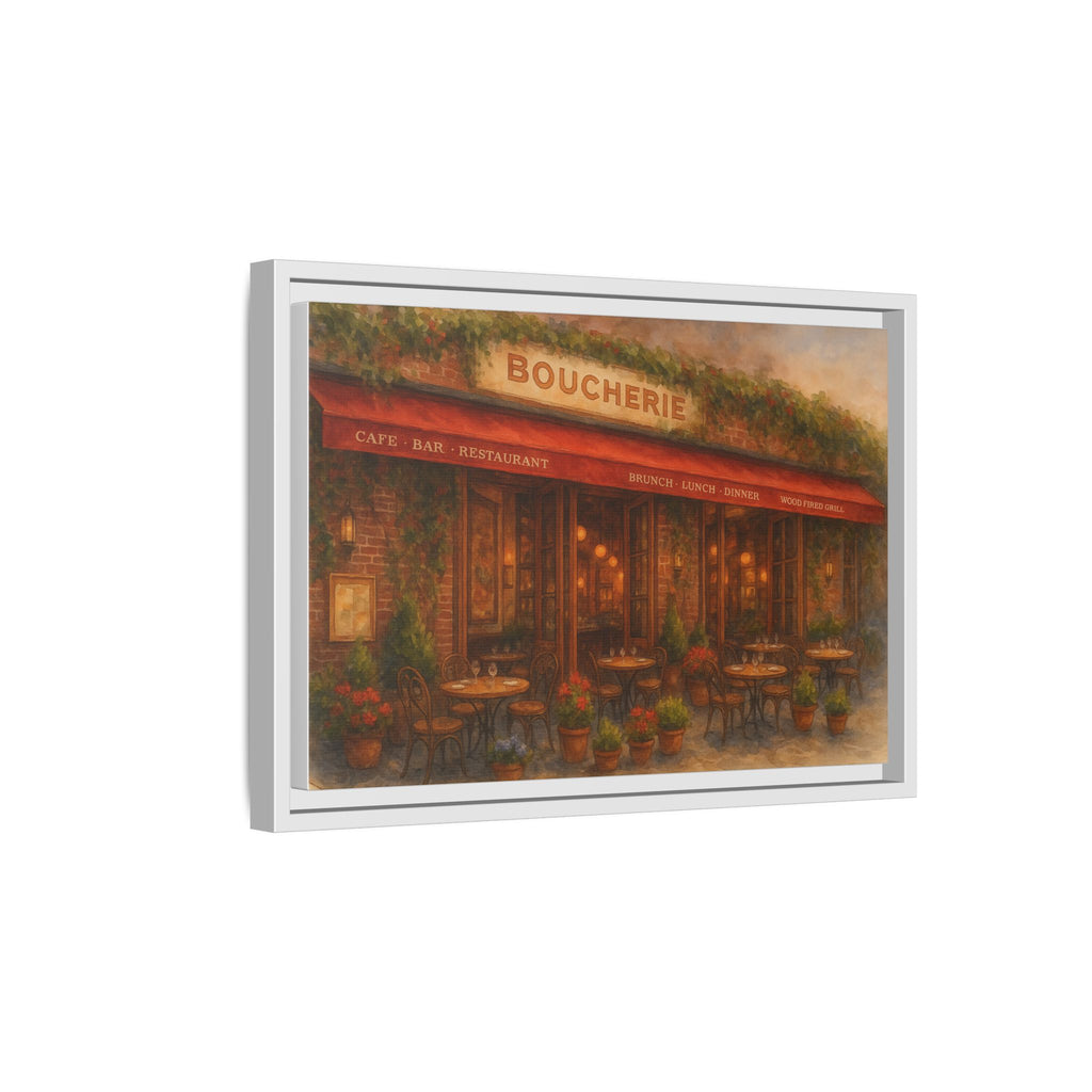 Boucherie — Restaurant Print | Matte Canvas + Wooden Frame
