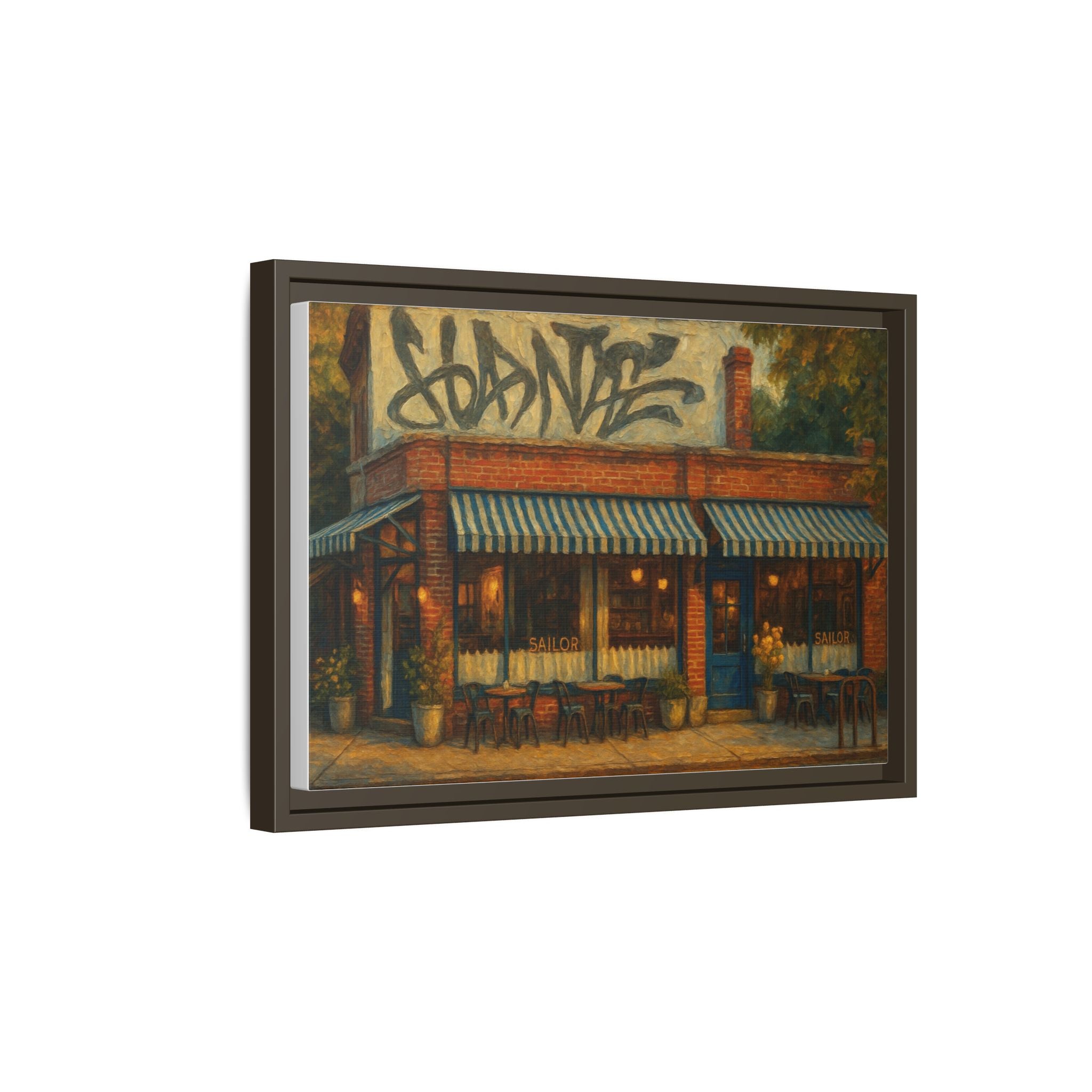 Sailor Manhattan restaurant print framed canvas artwork