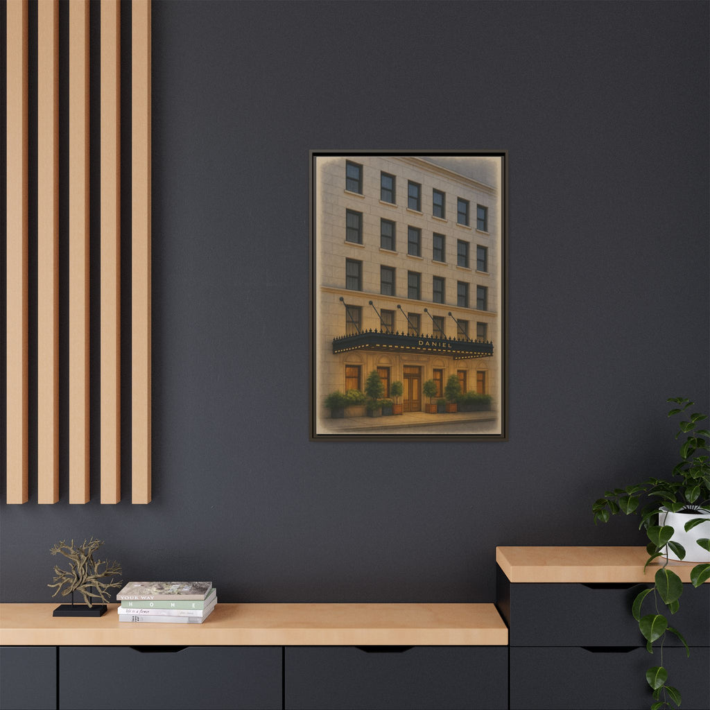 Restaurant Daniel — Restaurant Print | Matte Canvas + Wooden Frame