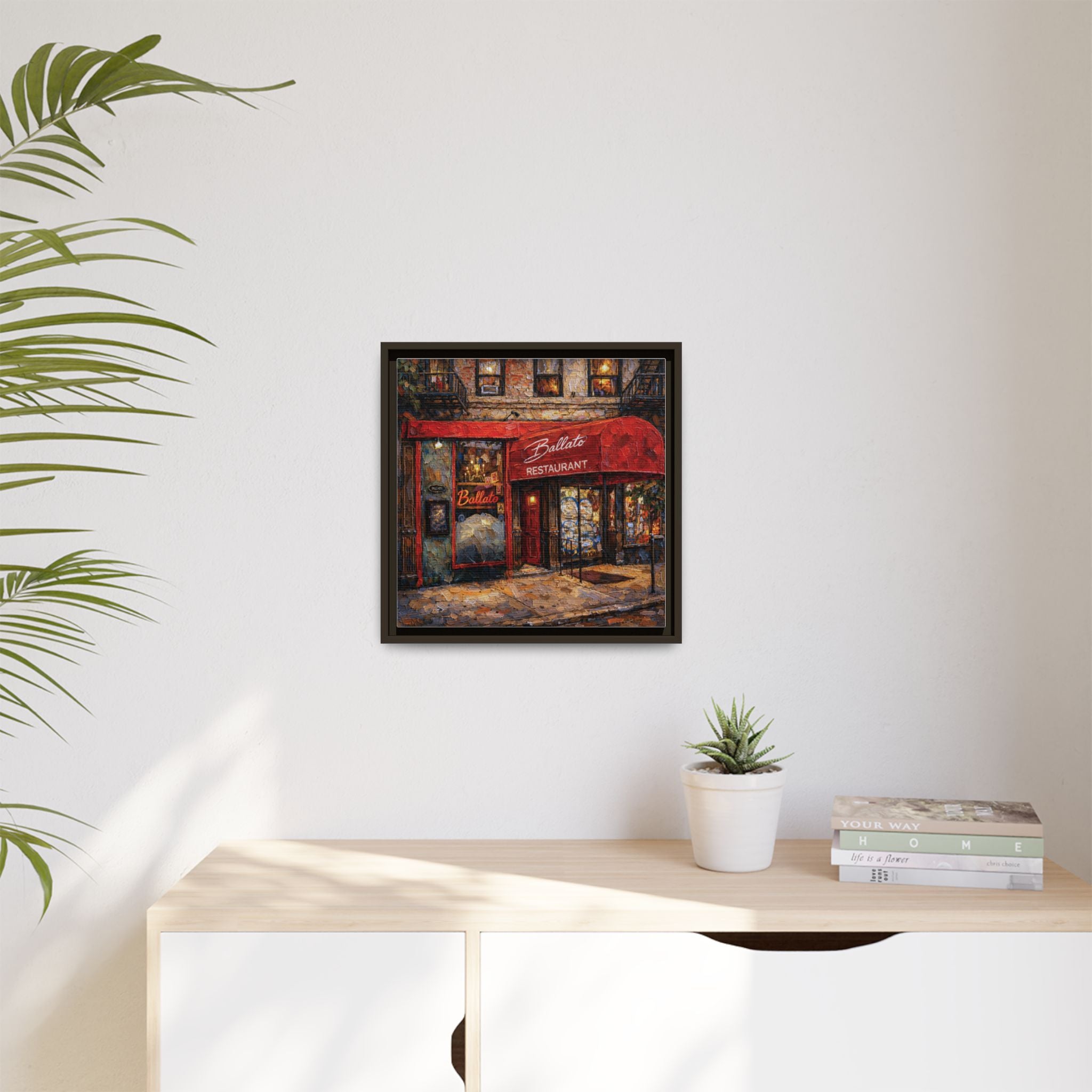 Emilio's Ballato — Restaurant Print | Matte Canvas + Wooden Frame