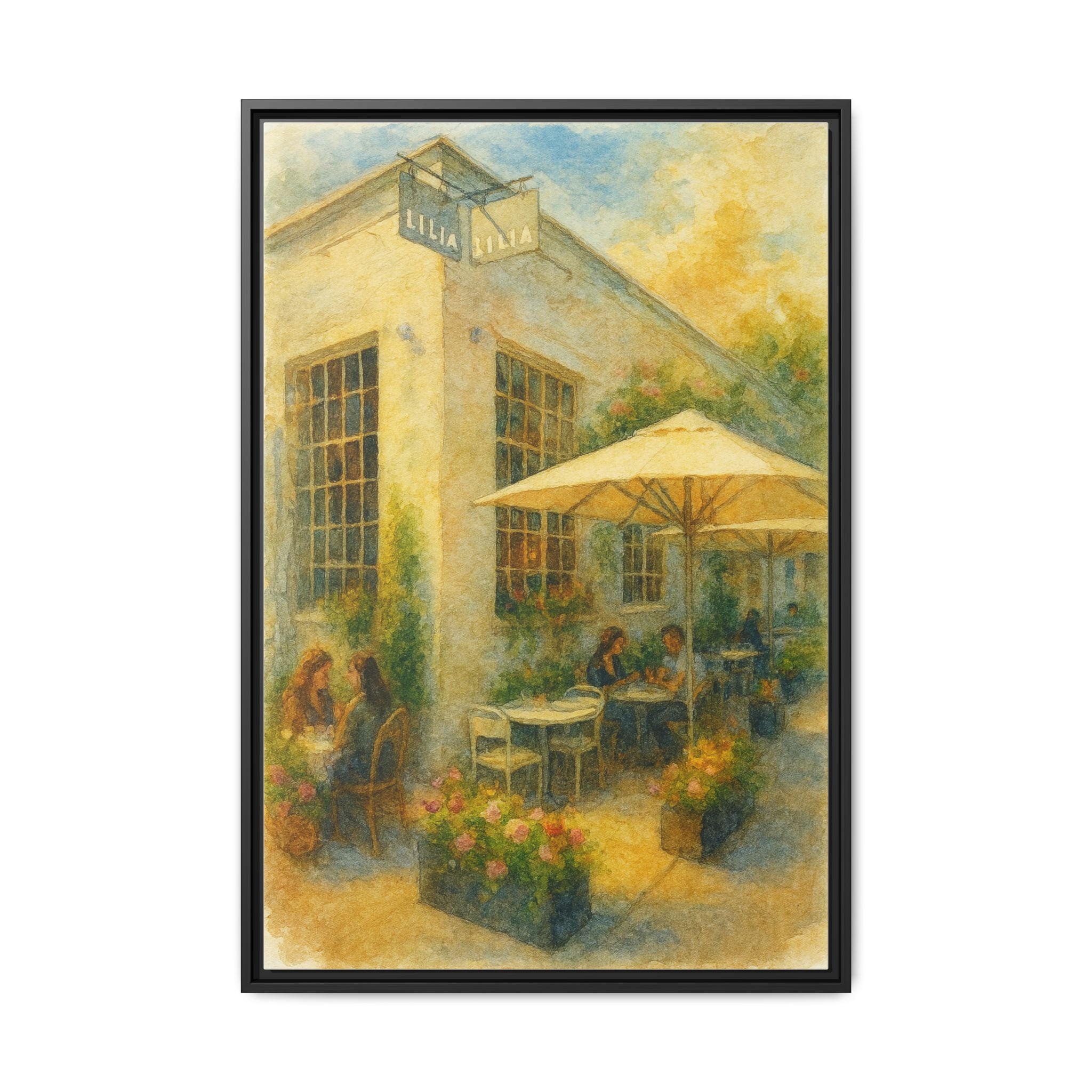 Lilia — Restaurant Print | Matte Canvas + Wooden Frame