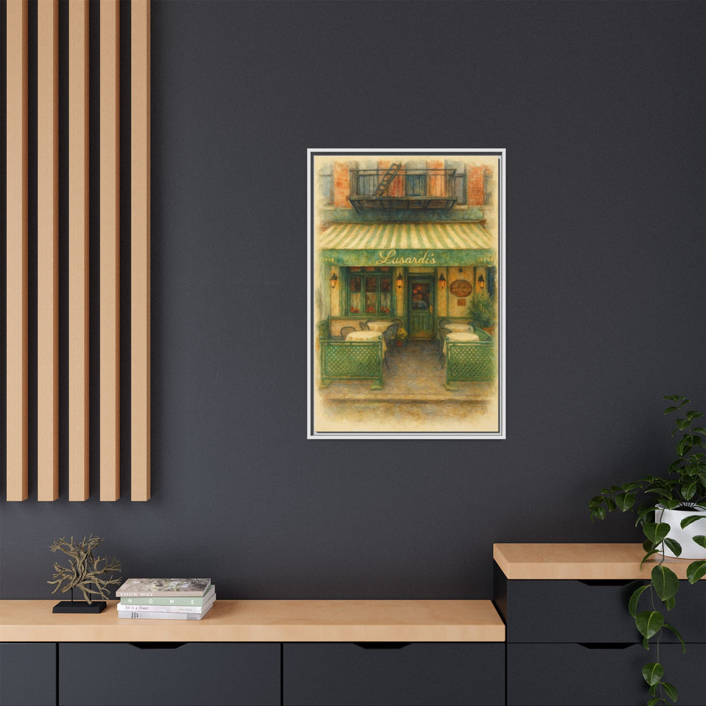 Lusardi's — Restaurant Print | Matte Canvas + Wooden Frame