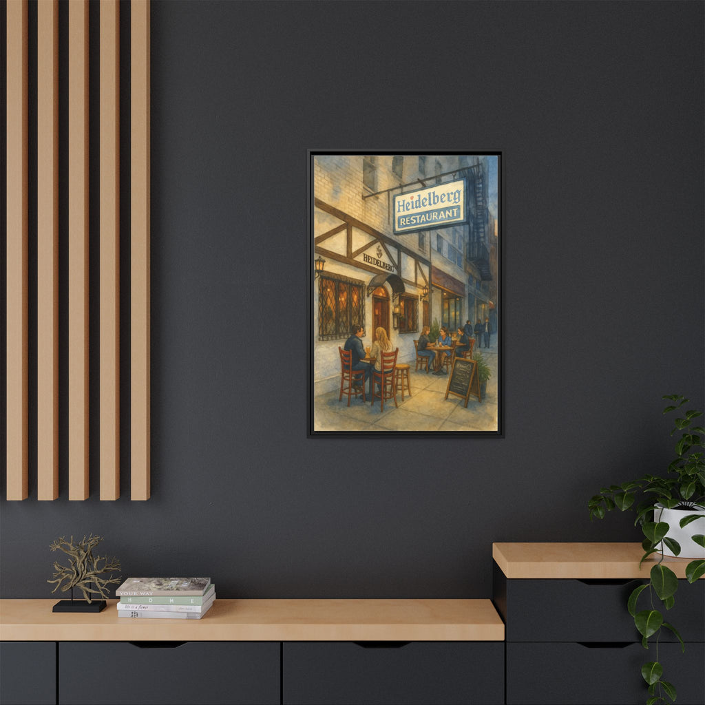 Heidelberg — Restaurant Print | Matte Canvas + Wooden Frame