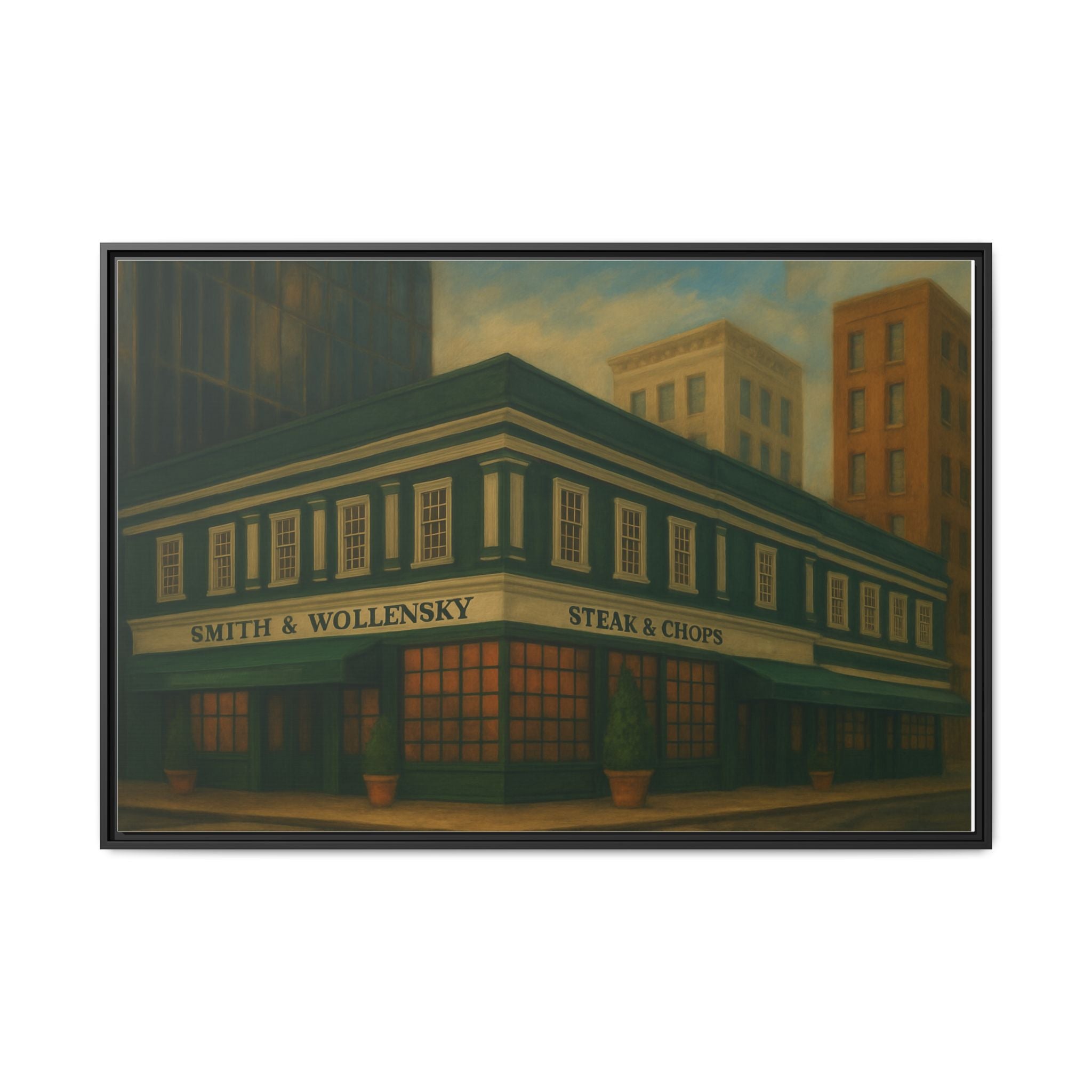 Smith and Wollensky — Restaurant Print | Matte Canvas + Wooden Frame