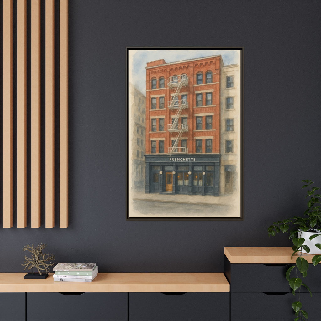 Frenchette Restaurant — Restaurant Print | Matte Canvas + Wooden Frame