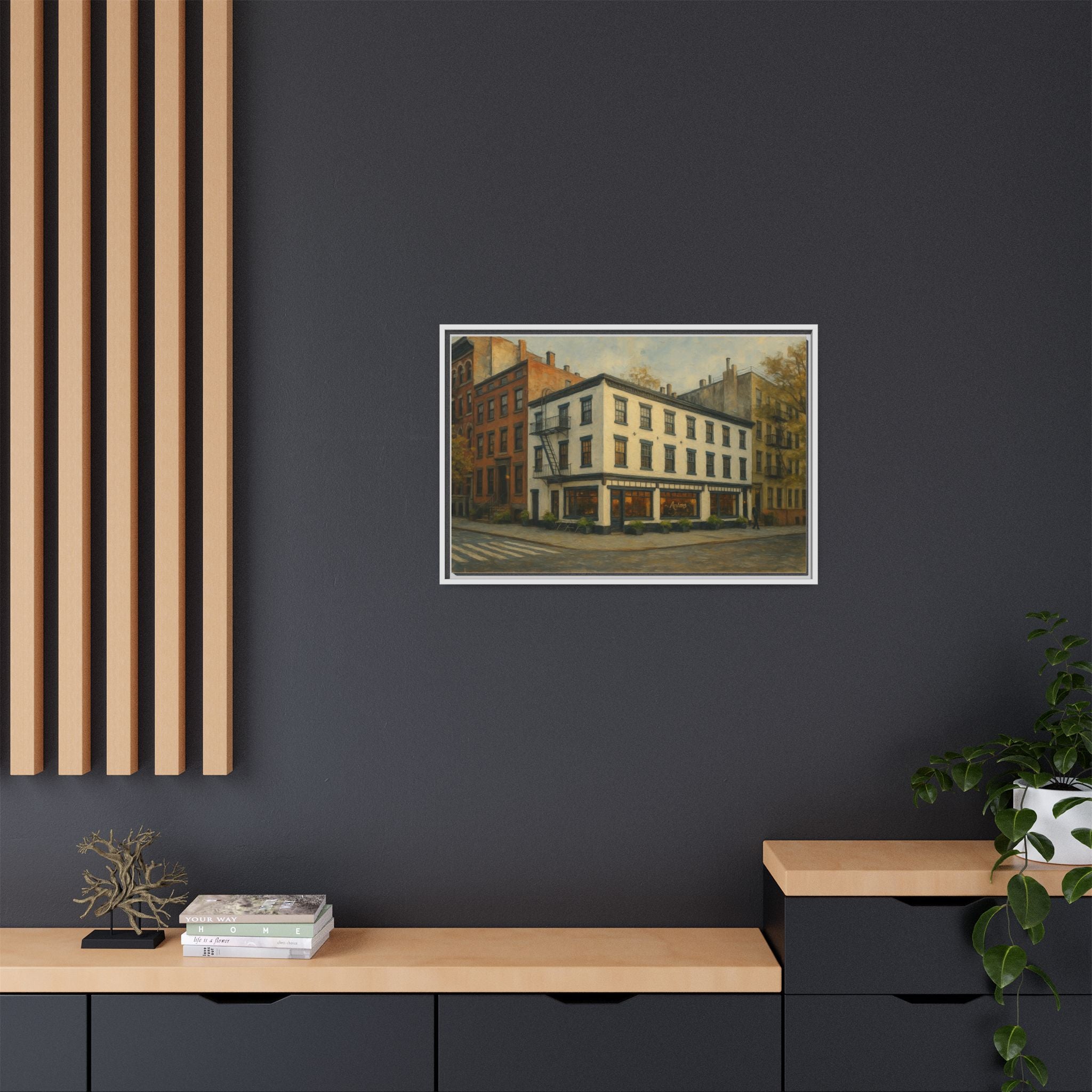 Anton's — Restaurant Print | Matte Canvas + Wooden Frame