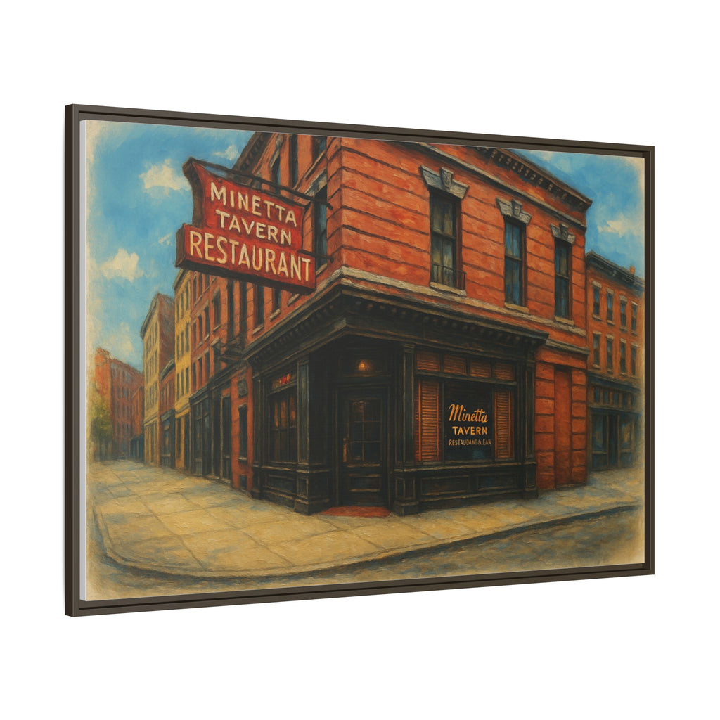 Minetta Tavern — Restaurant Print | Matte Canvas + Wooden Frame