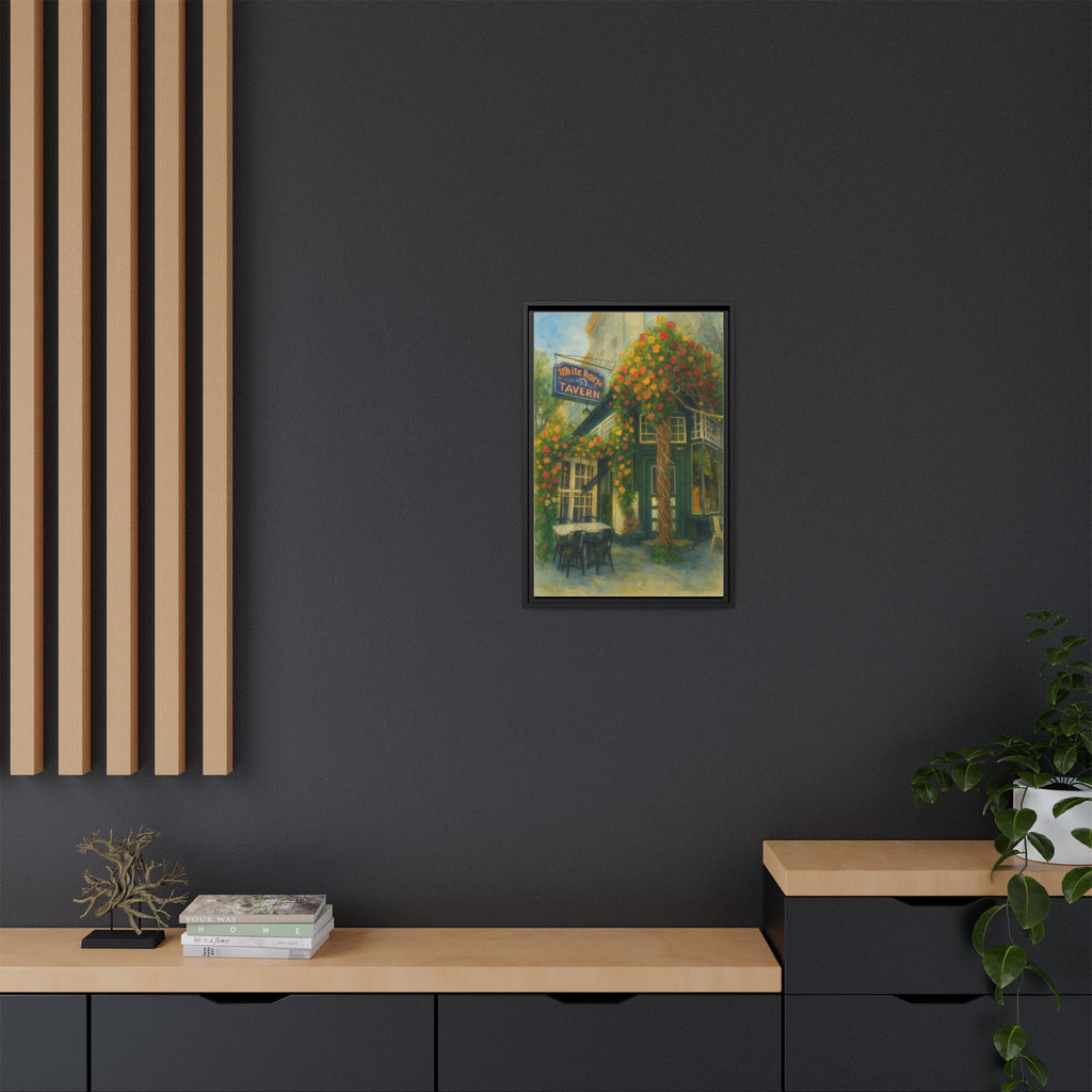 White Horse Tavern — Restaurant Print | Matte Canvas + Wooden Frame