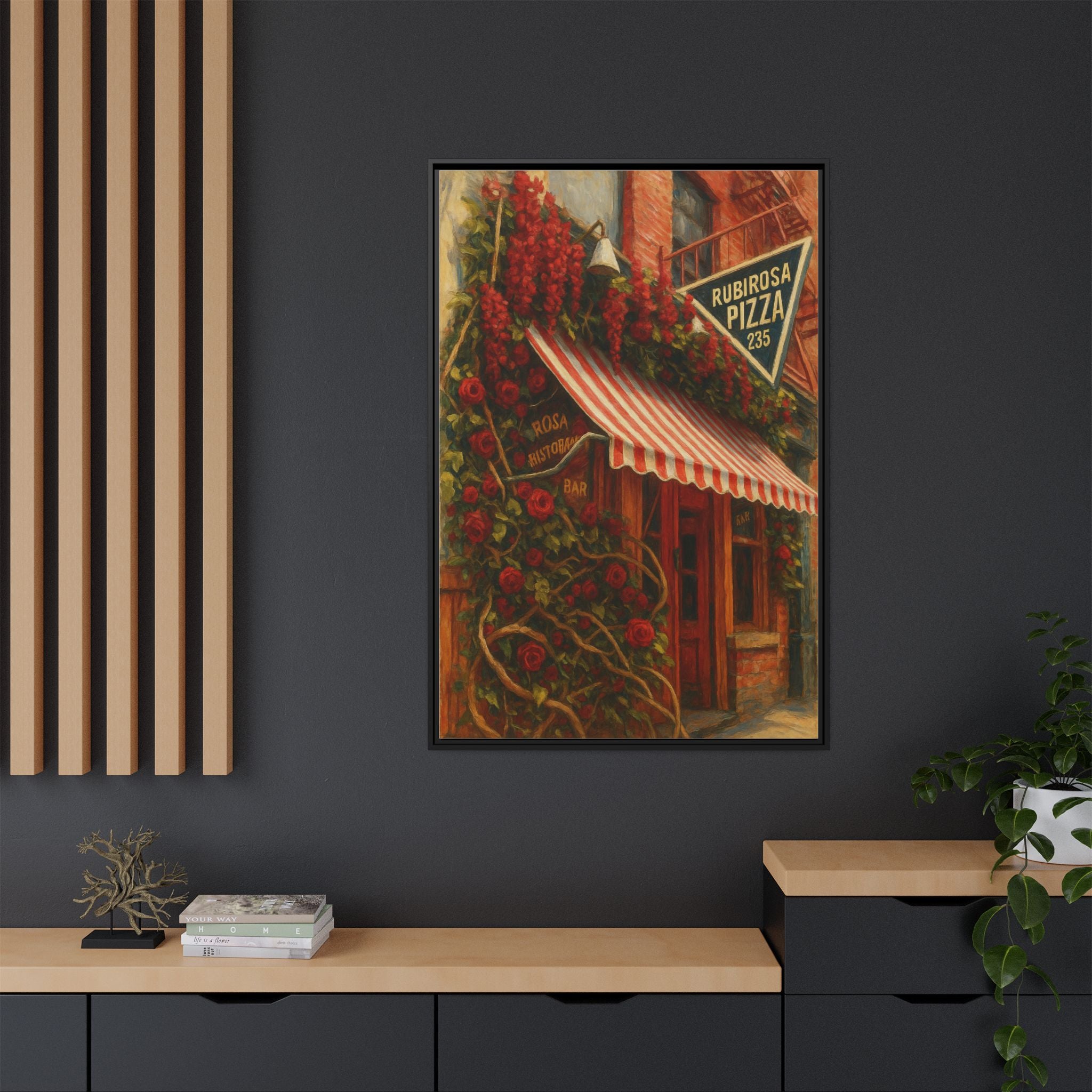 Rubirosa — Restaurant Print | Matte Canvas + Wooden Frame