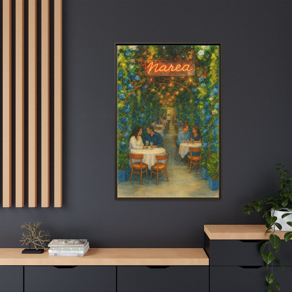 Marea — Restaurant Print | Matte Canvas + Wooden Frame