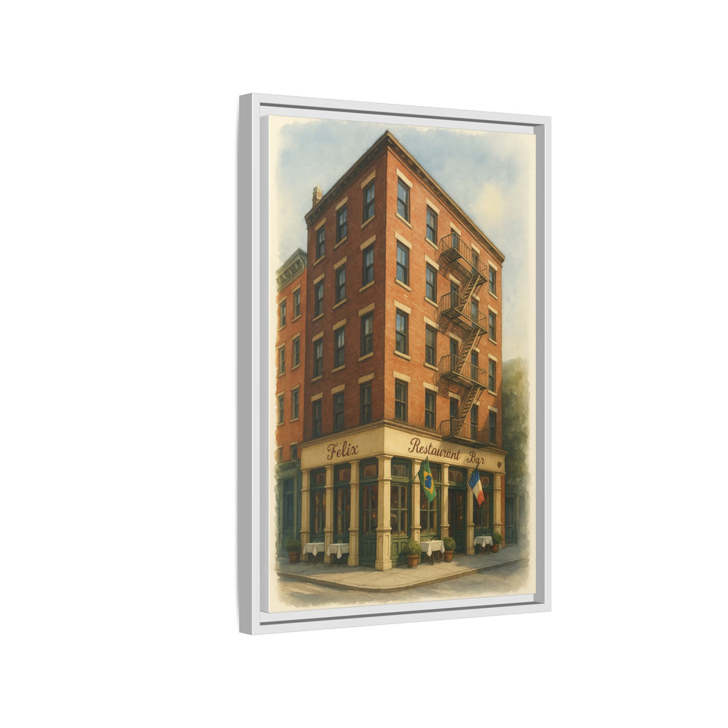 Felix — Restaurant Print | Matte Canvas + Wooden Frame