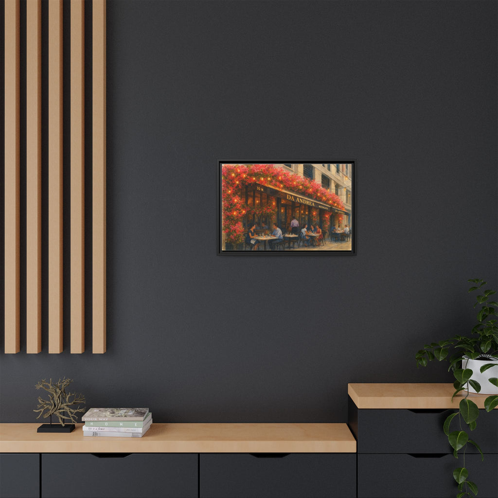 Da Andrea — Restaurant Print | Matte Canvas + Wooden Frame