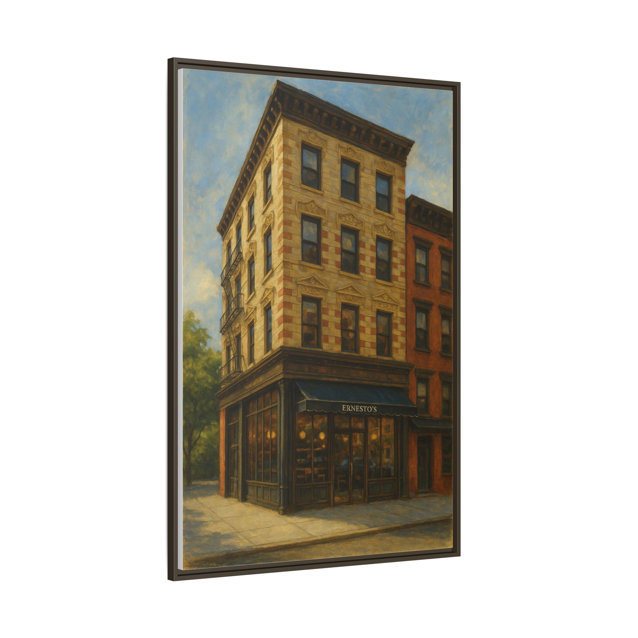 Ernesto's — Restaurant Print | Matte Canvas + Wooden Frame