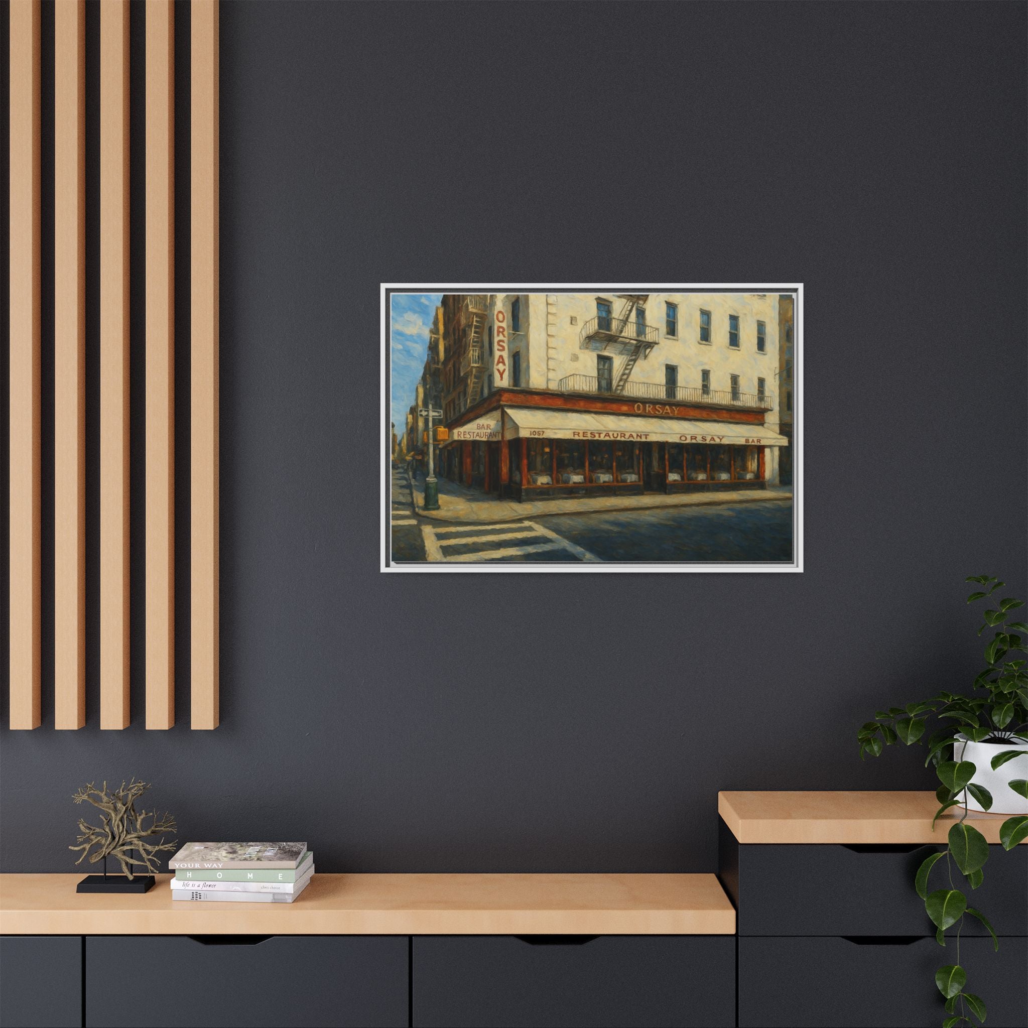 Orsay — Restaurant Print | Matte Canvas + Wooden Frame
