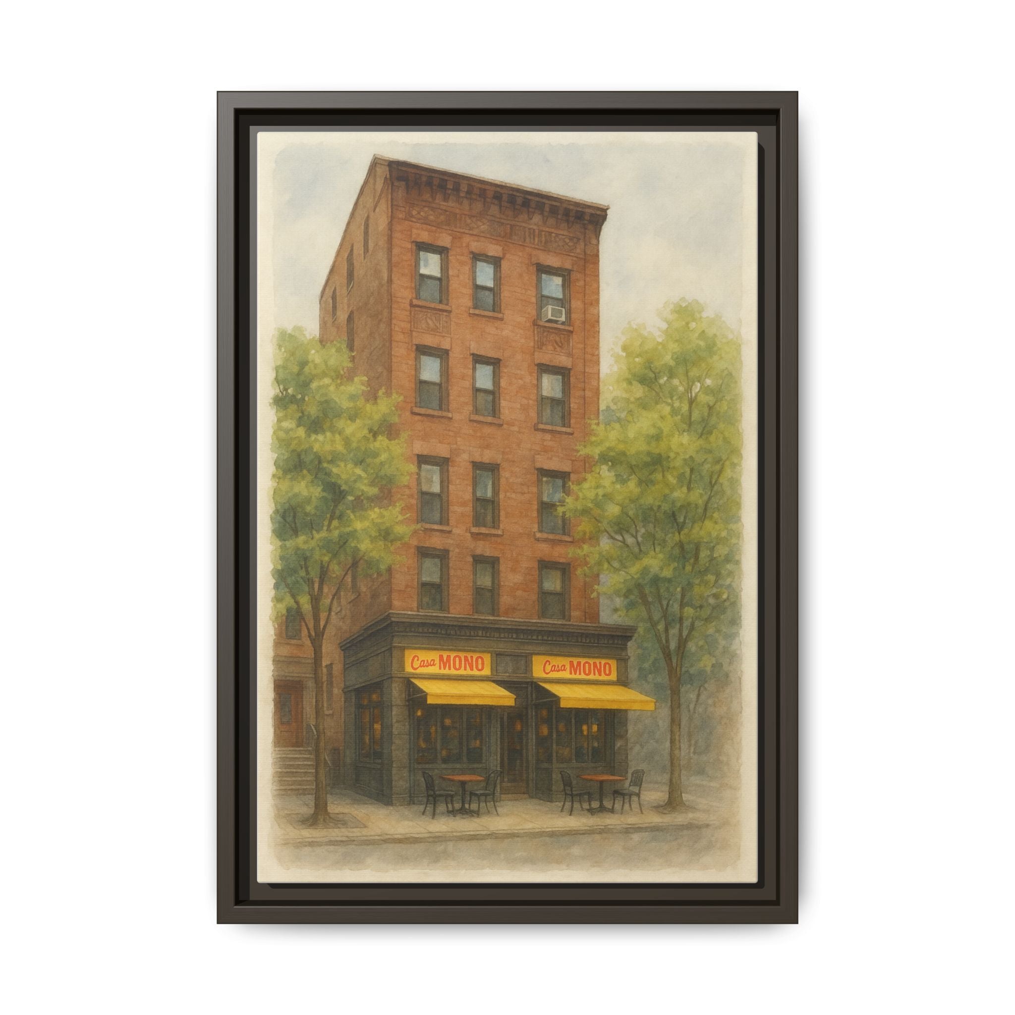 Casa Mono — Restaurant Print | Matte Canvas + Wooden Frame