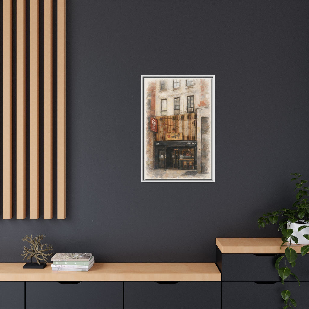 Ippudo foodie gift restaurant art Manhattan framed print