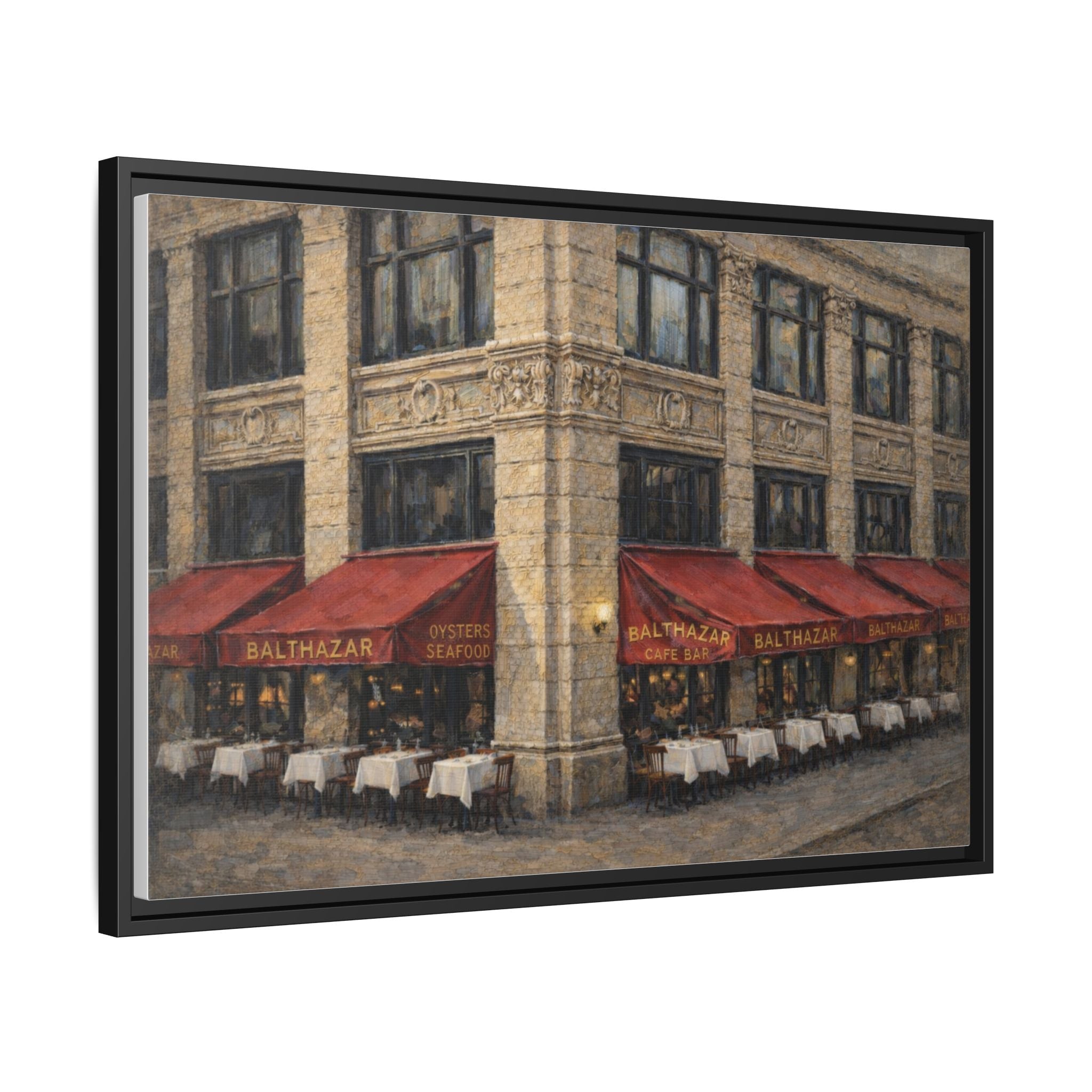 Balthazar — Restaurant Print | Matte Canvas + Wooden Frame