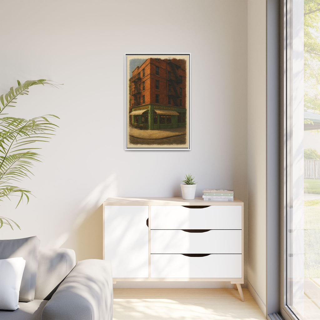 Anita Gelato — Restaurant Print | Matte Canvas + Wooden Frame