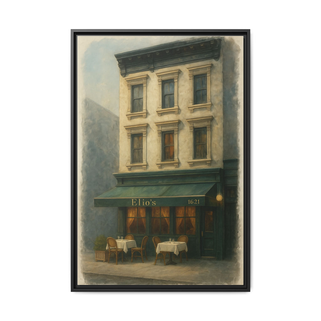 Elios Restaurant — Restaurant Print | Matte Canvas + Wooden Frame