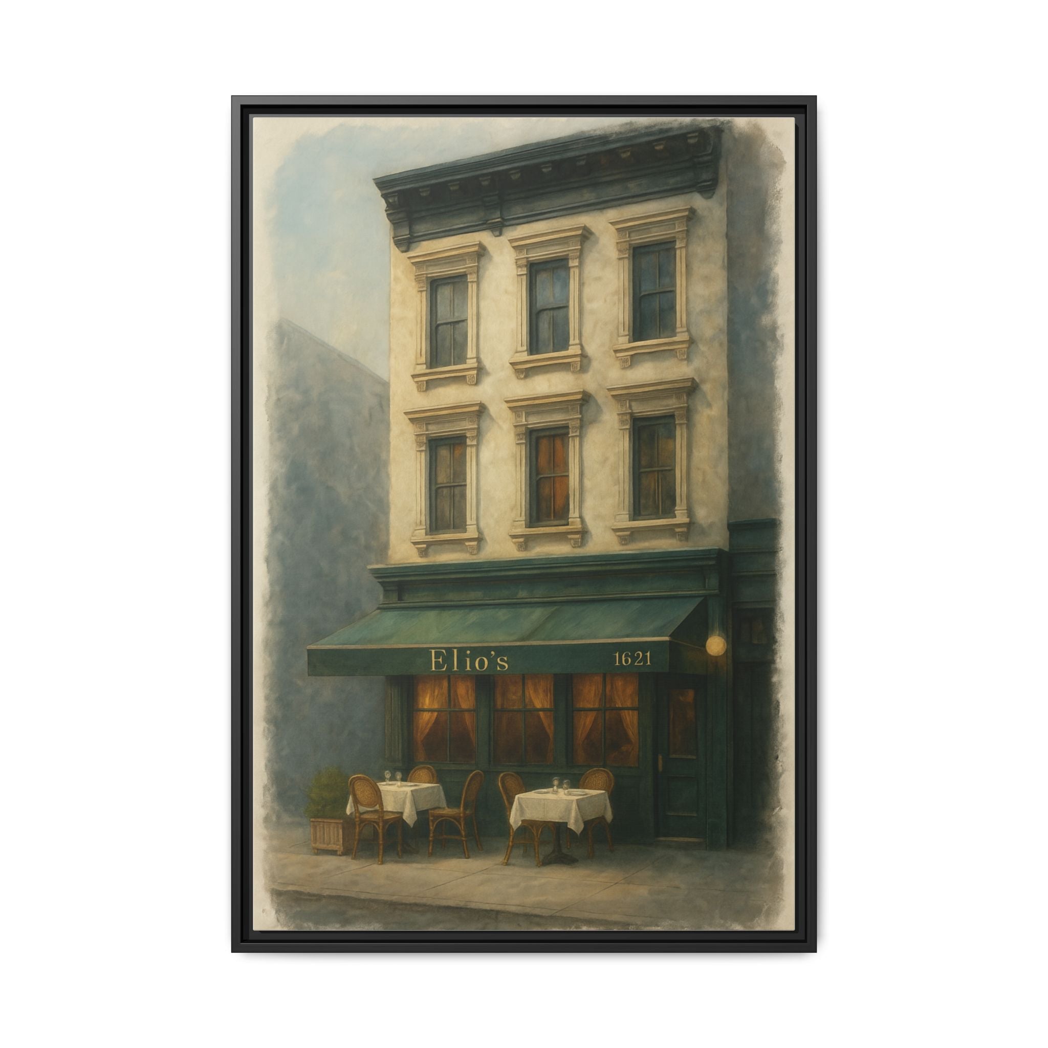 Elios Restaurant — Restaurant Print | Matte Canvas + Wooden Frame