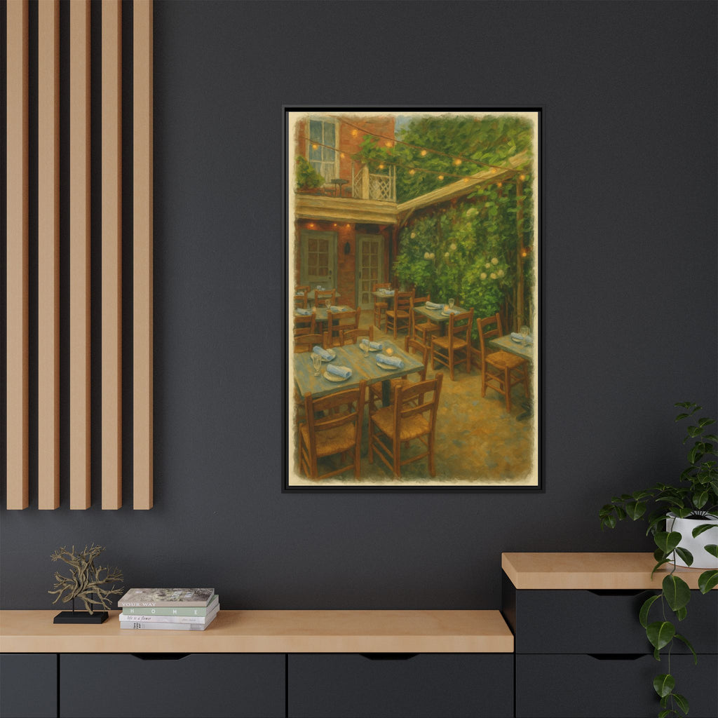 Palma — Restaurant Print | Matte Canvas + Wooden Frame