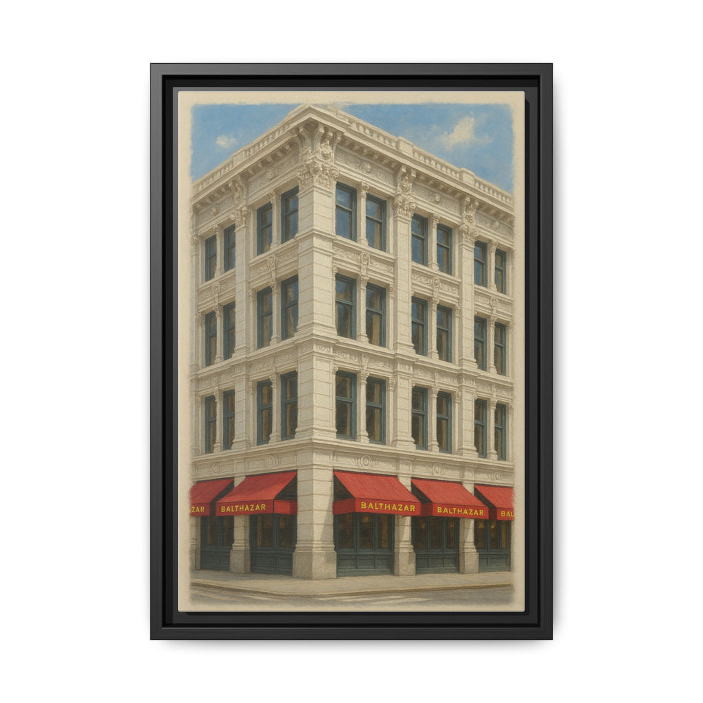 Balthazar Restaurant — Restaurant Print | Matte Canvas + Wooden Frame