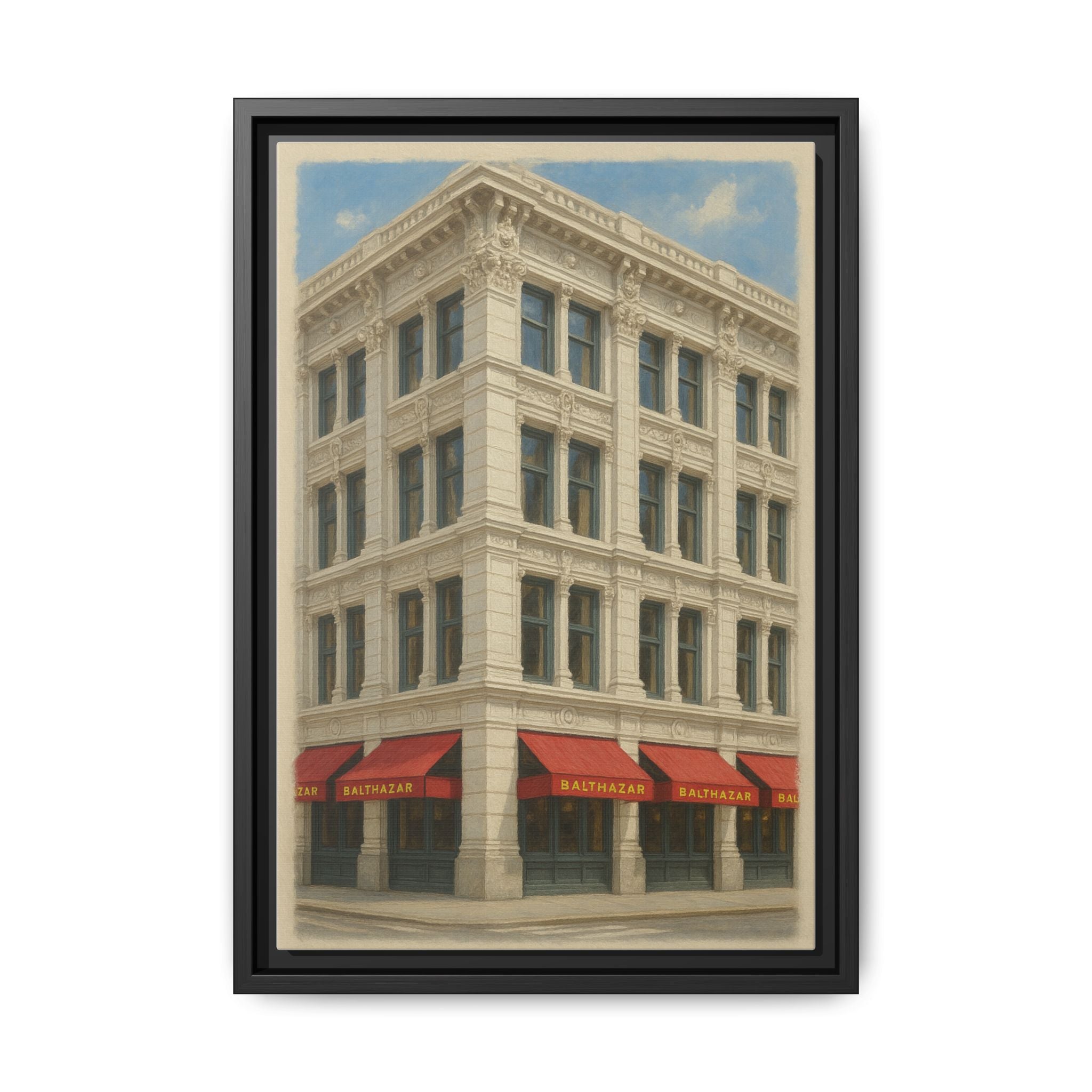 Balthazar Restaurant — Restaurant Print | Matte Canvas + Wooden Frame