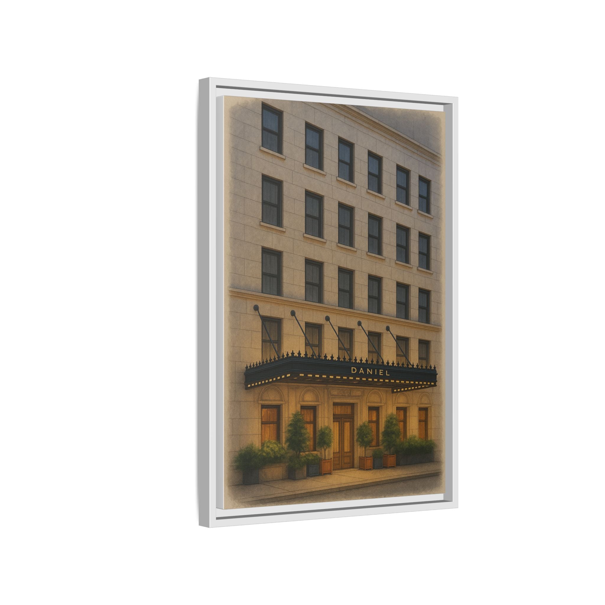 Restaurant Daniel — Restaurant Print | Matte Canvas + Wooden Frame