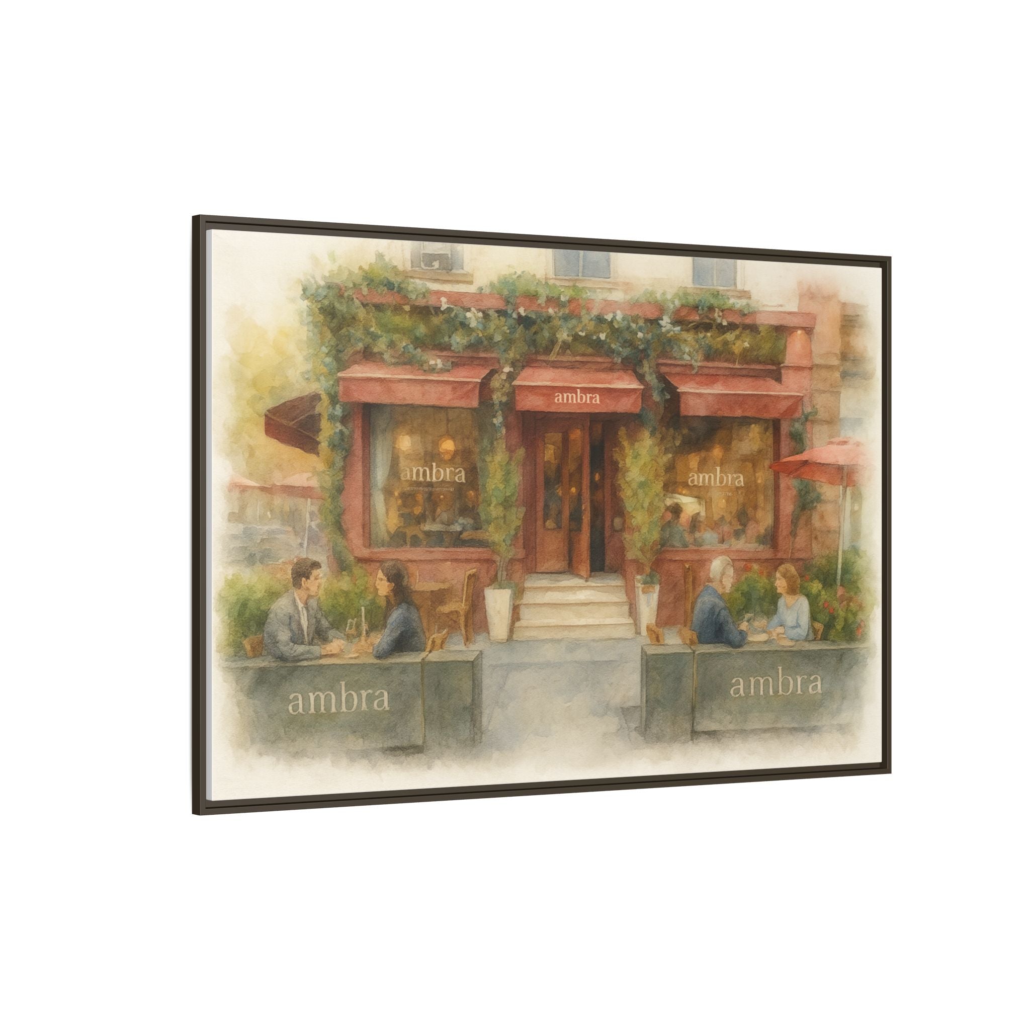 Ambra  — Restaurant Print | Matte Canvas + Wooden Frame