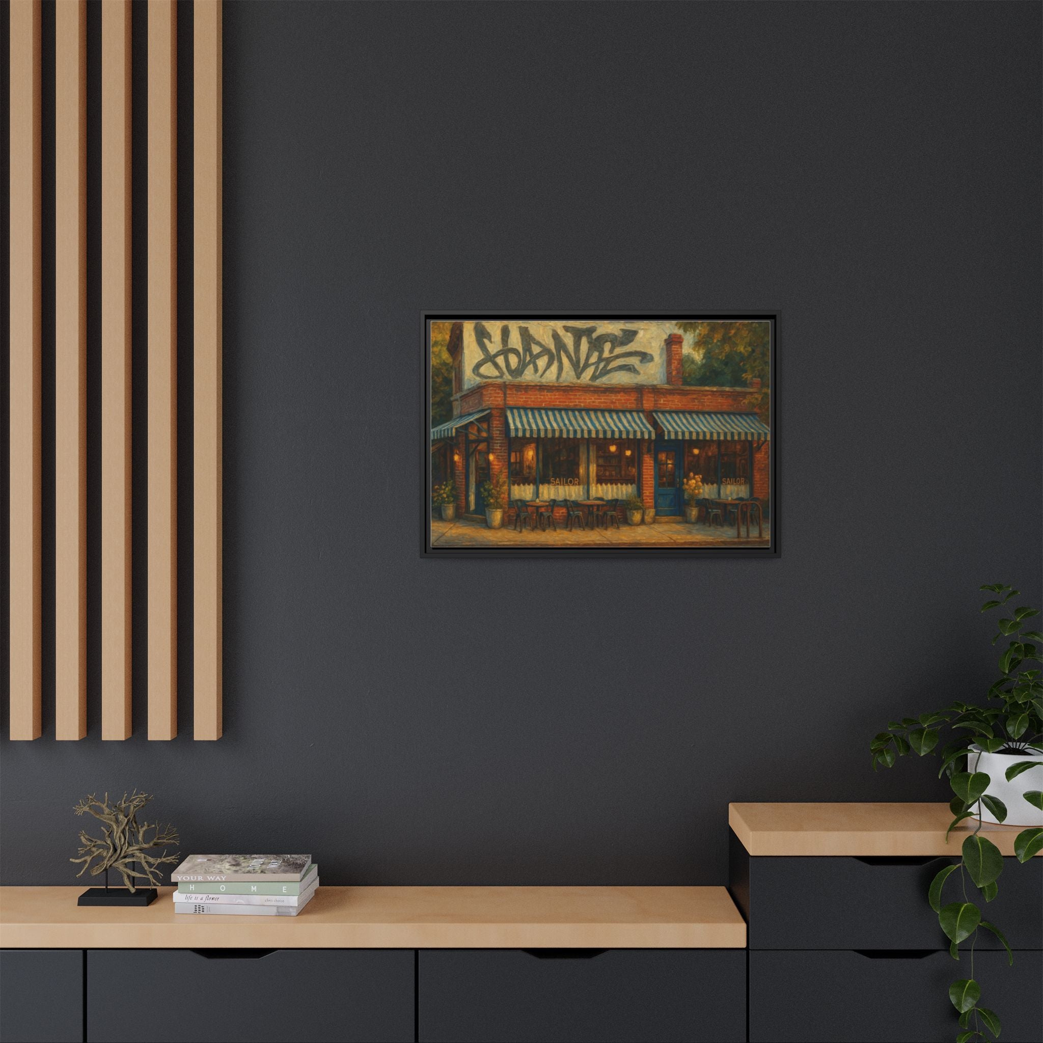 Sailor — Restaurant Print | Matte Canvas + Wooden Frame